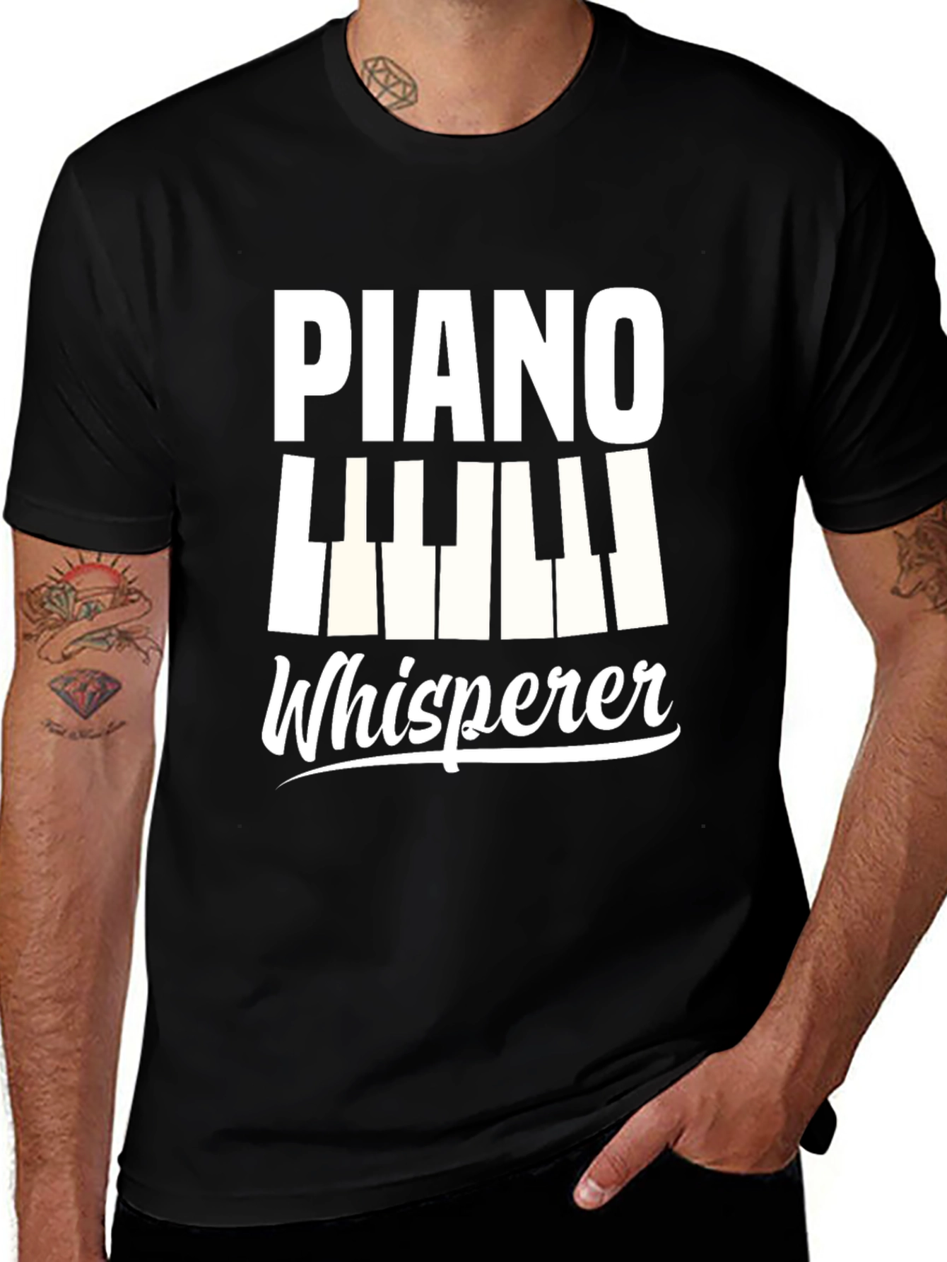 Piano Whisperer Graphic Tee - Musician Gift