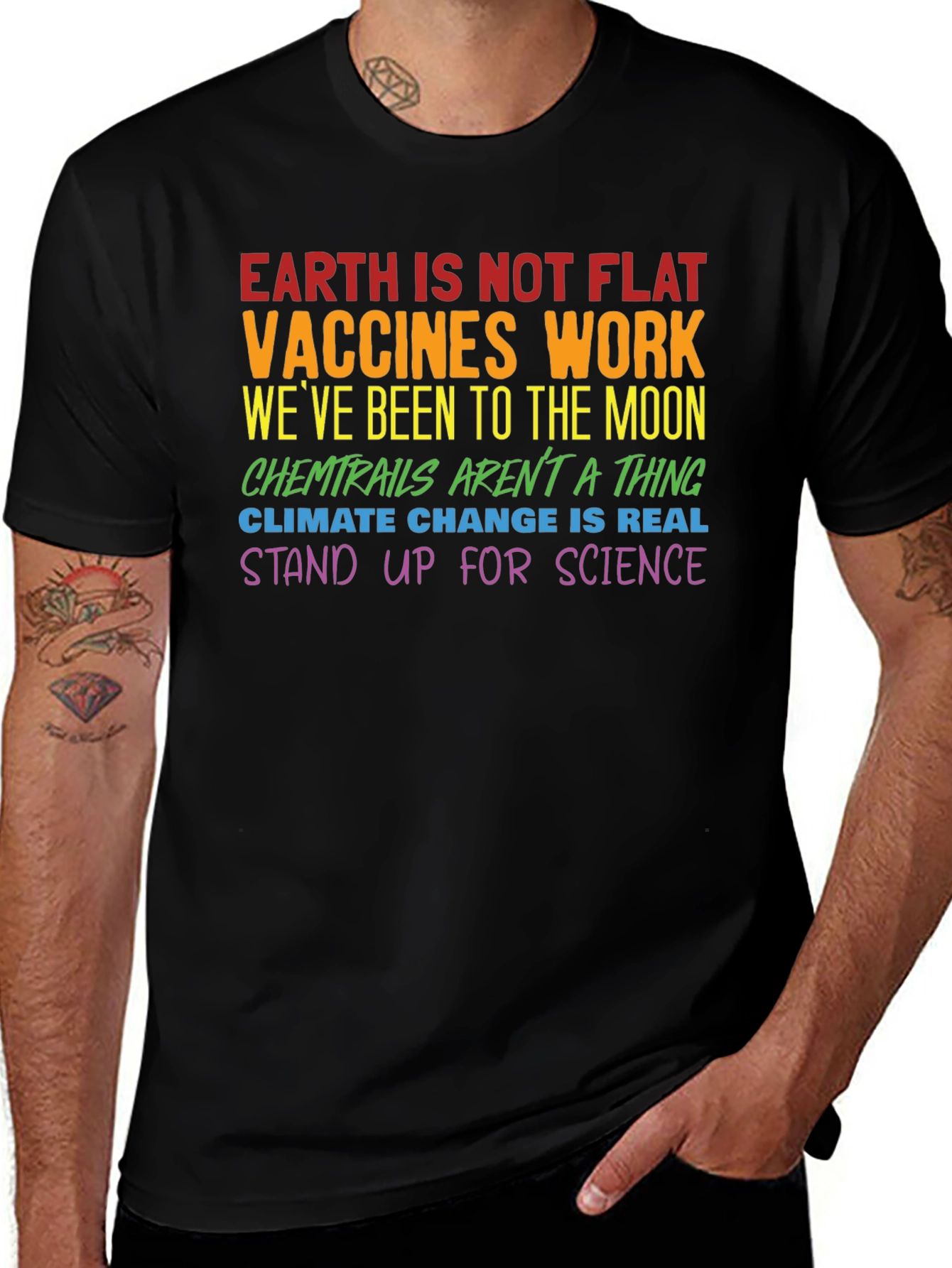 Science Matters T-Shirt - Earth Vaccines Moon