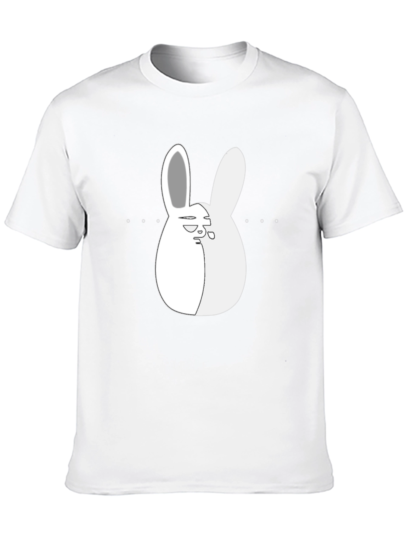 Cool Bunny Graphic Tee - Black Cotton Blend
