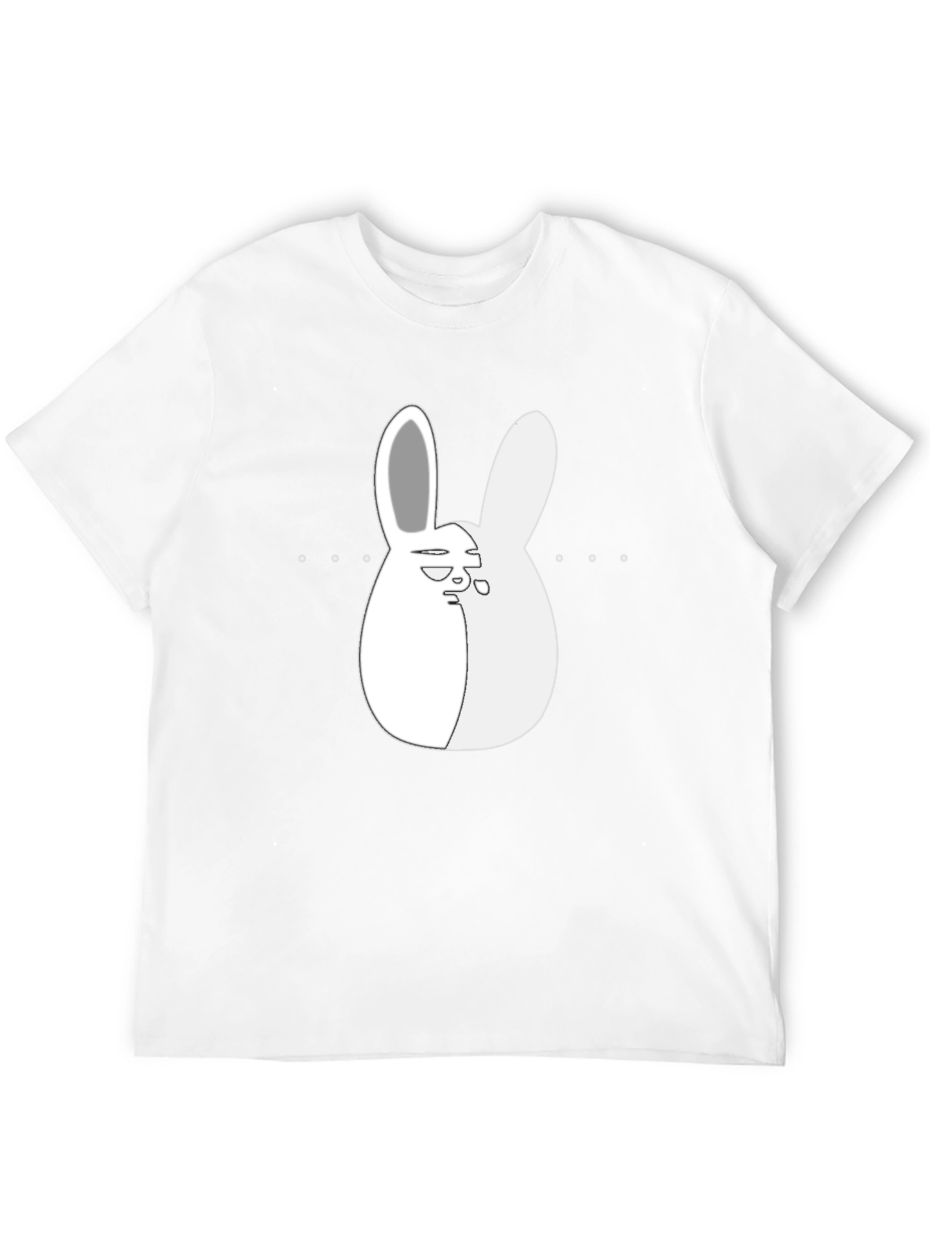 Cool Bunny Graphic Tee - Black Cotton Blend