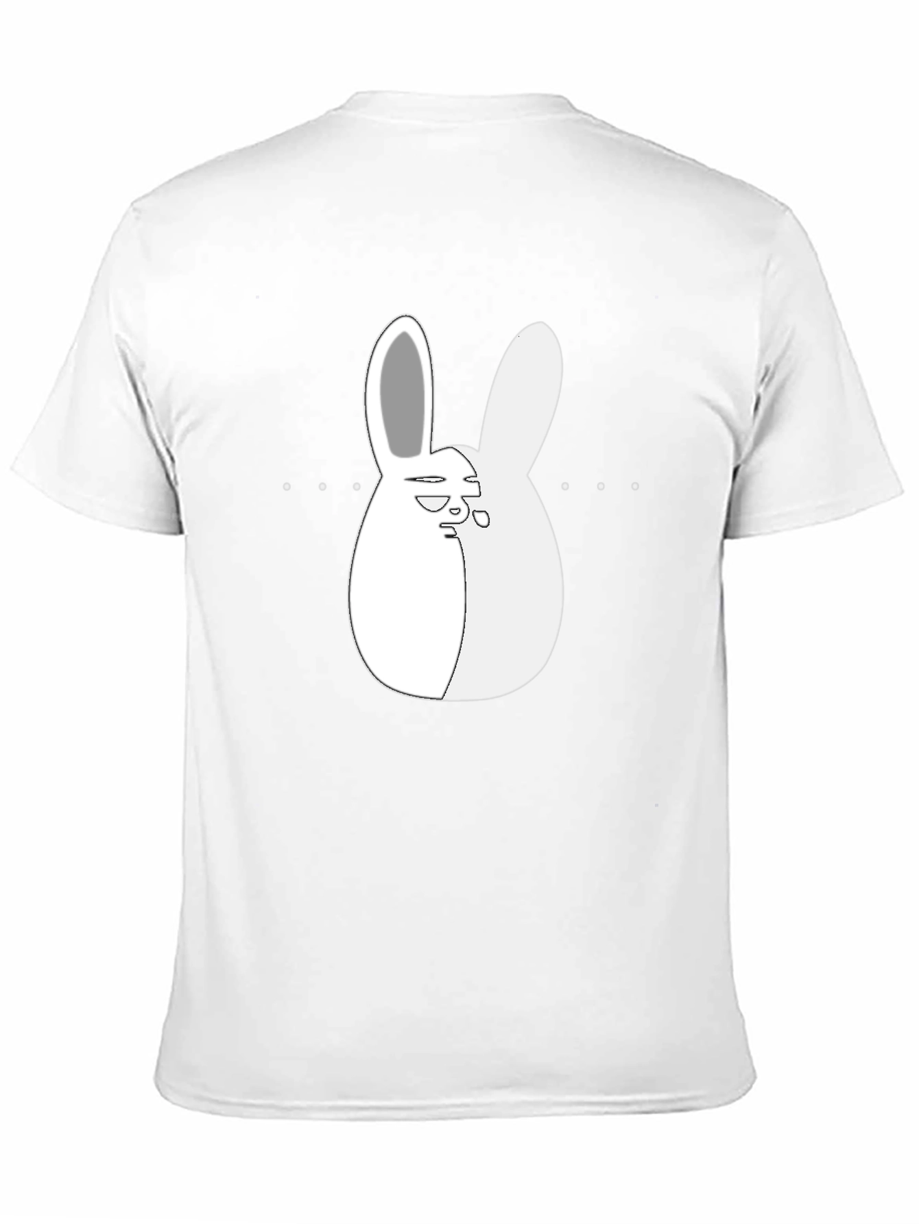 Cool Bunny Graphic Tee - Black Cotton Blend