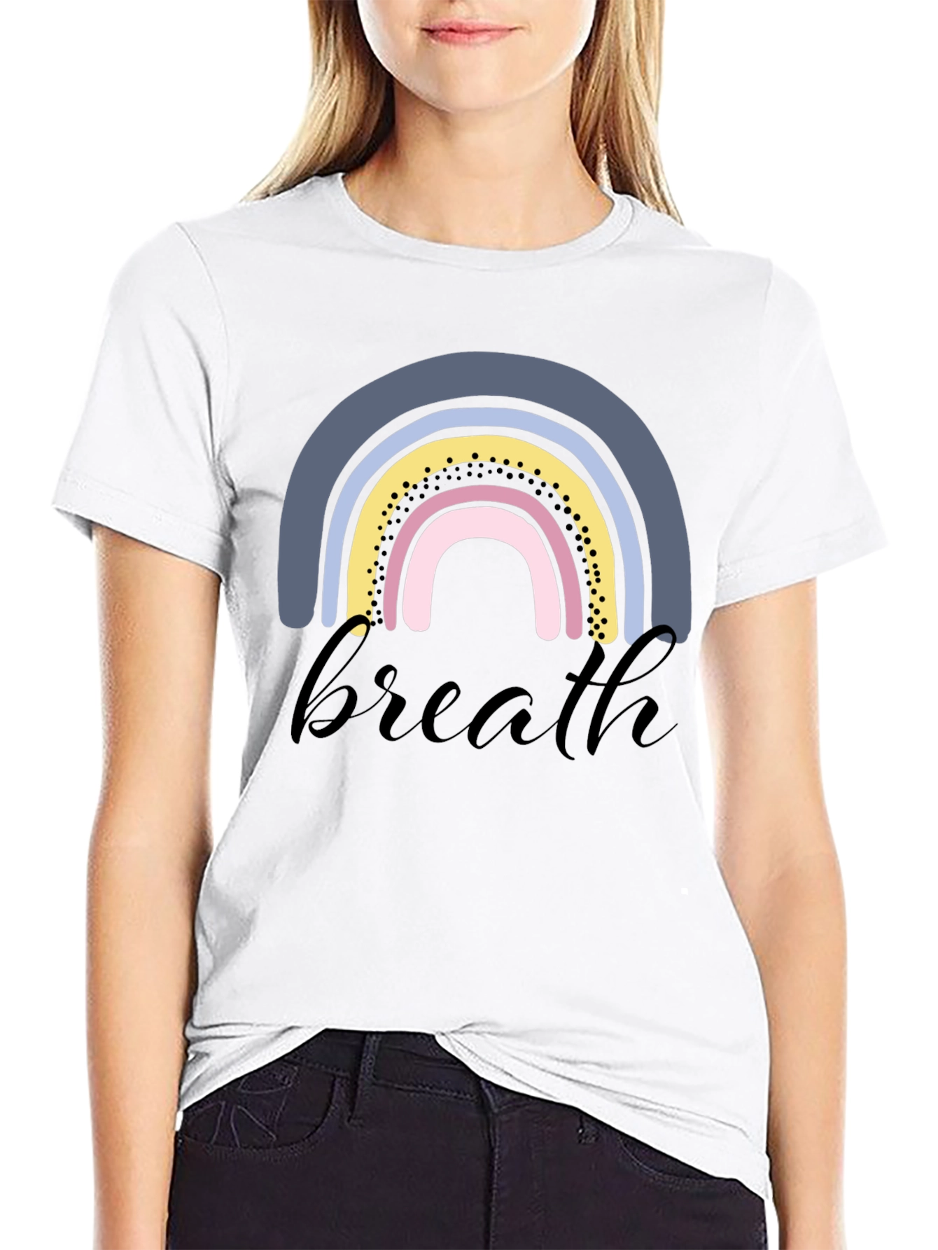 Breathe Rainbow Graphic T-Shirt - Relaxed Fit