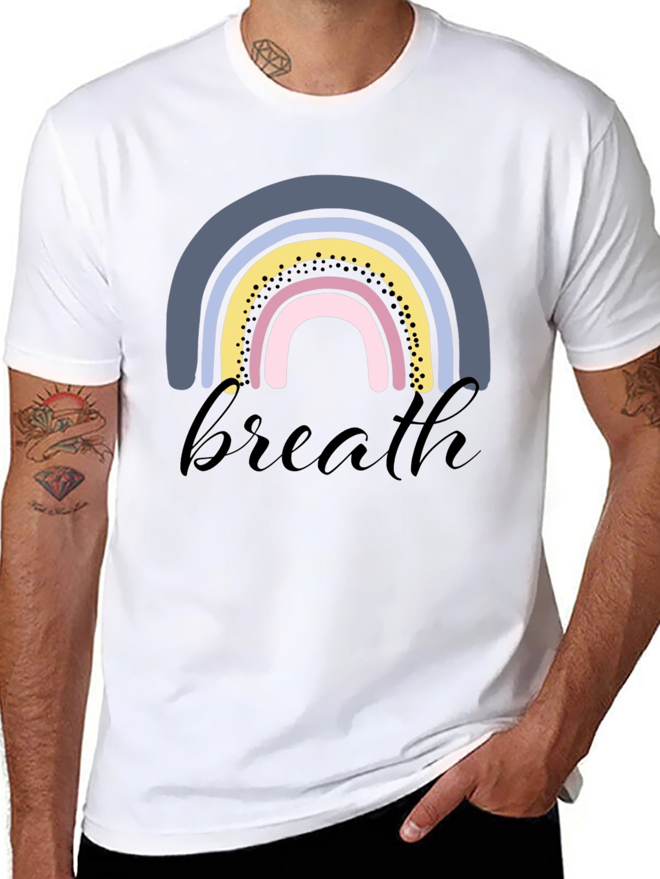 Breathe Rainbow Graphic T-Shirt - Relaxed Fit