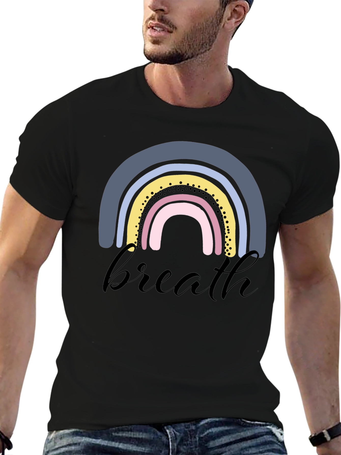 Breathe Rainbow Graphic T-Shirt - Relaxed Fit
