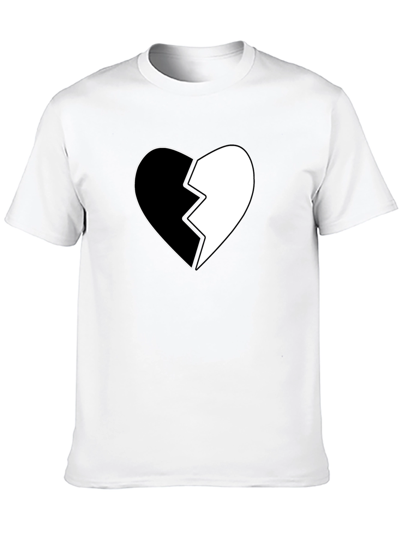 Broken Heart Graphic Tee - Stylish Black T-Shirt