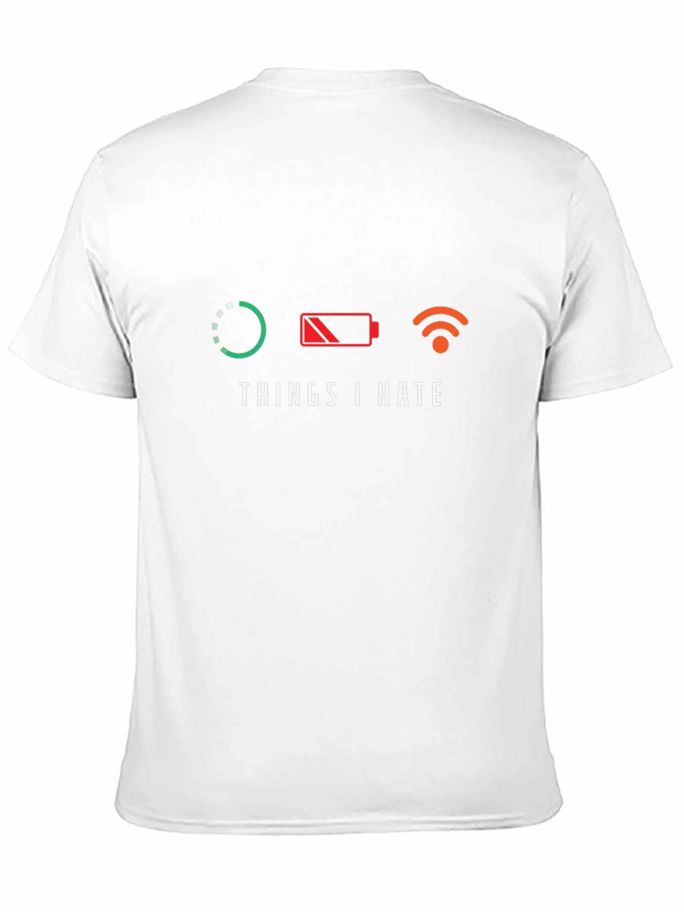 Tech Hater Black T-Shirt: Low Battery Loading No Wifi