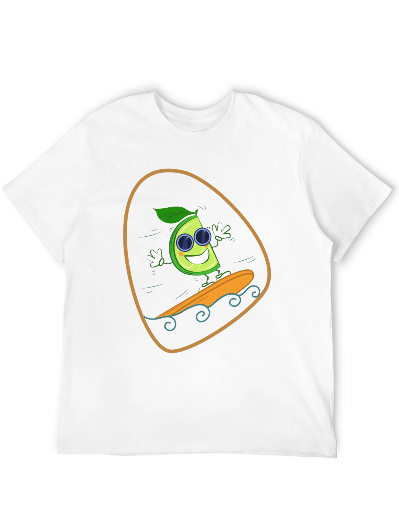 Lime Surfing T-Shirt - Fun Graphic Tee