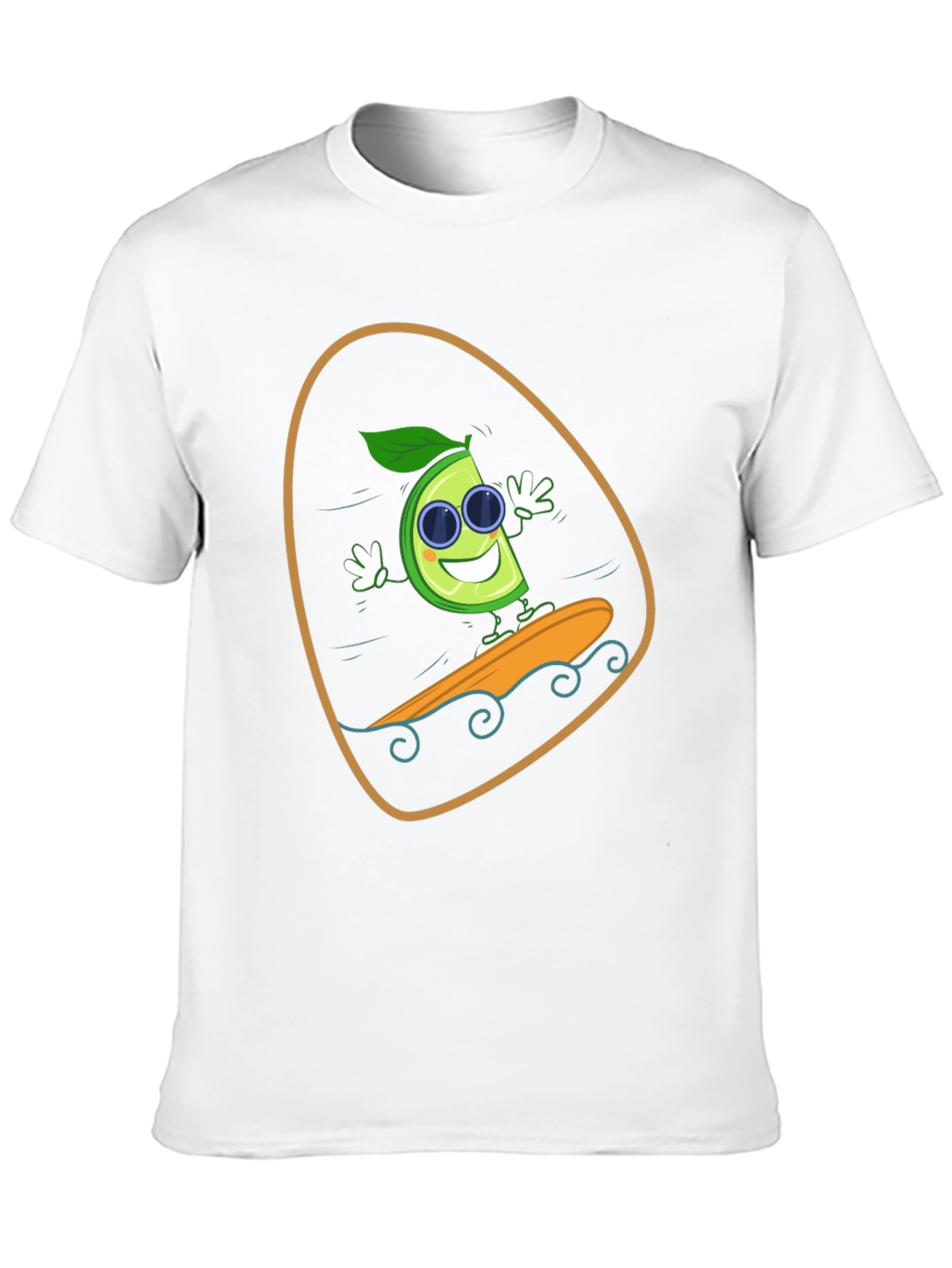 Lime Surfing T-Shirt - Fun Graphic Tee
