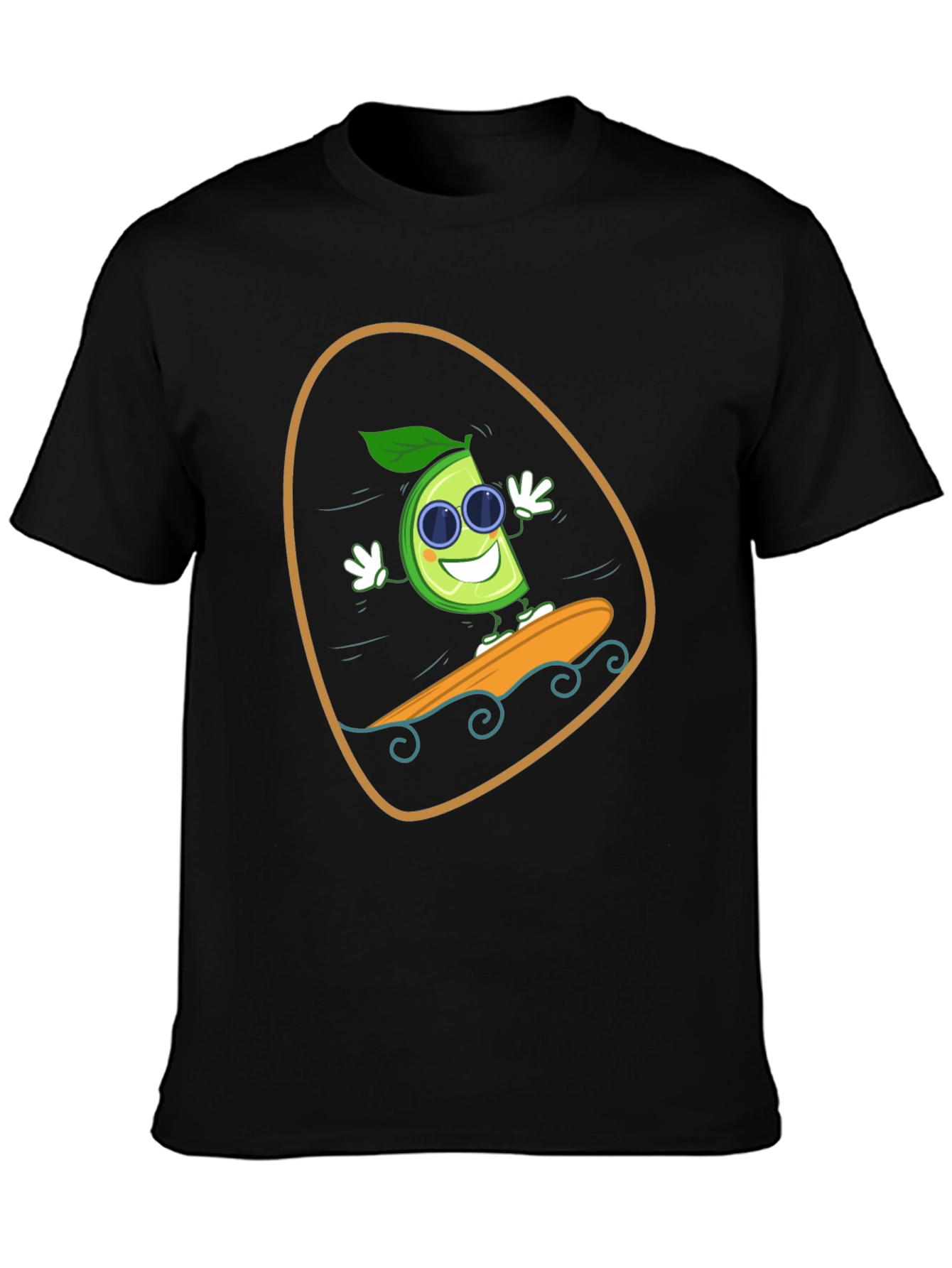 Lime Surfing T-Shirt - Fun Graphic Tee