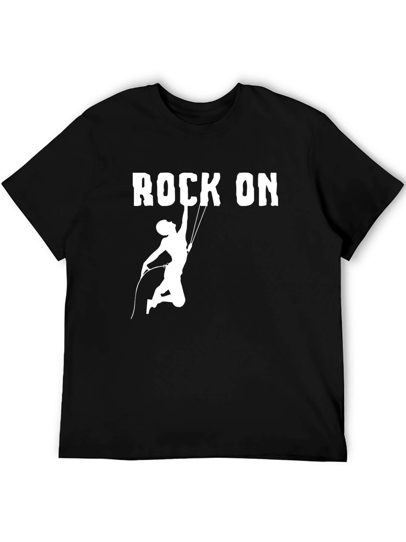 Rock On Climbing T-Shirt Black Graphic Tee