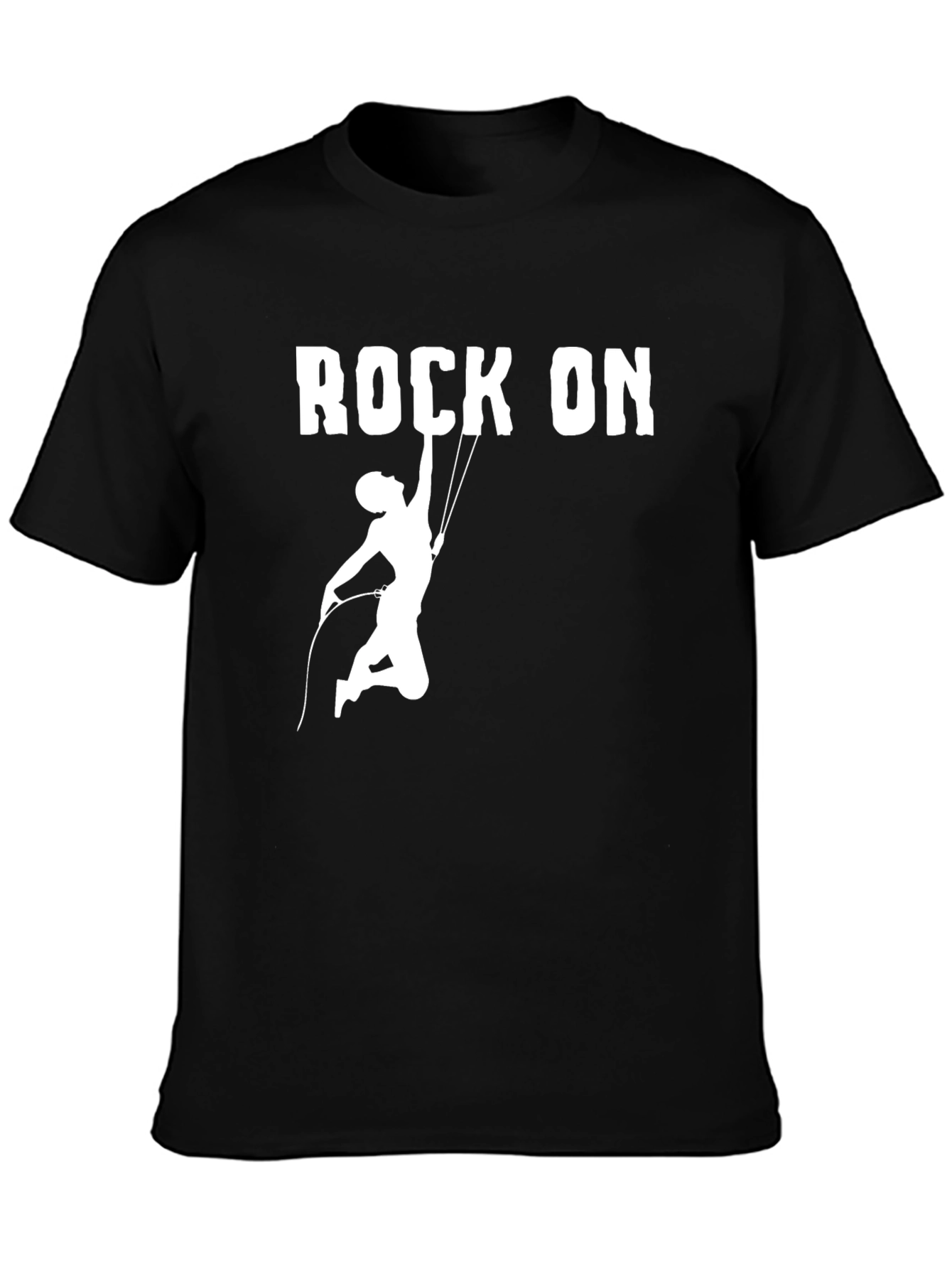 Rock On Climbing T-Shirt Black Graphic Tee