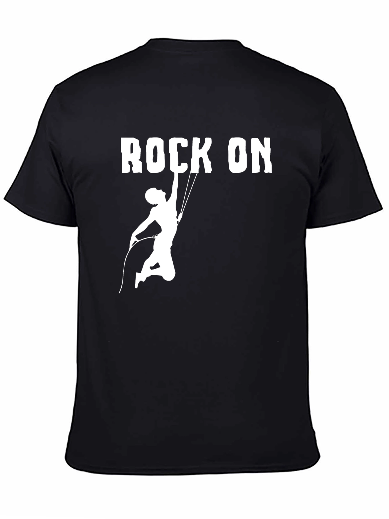 Rock On Climbing T-Shirt Black Graphic Tee