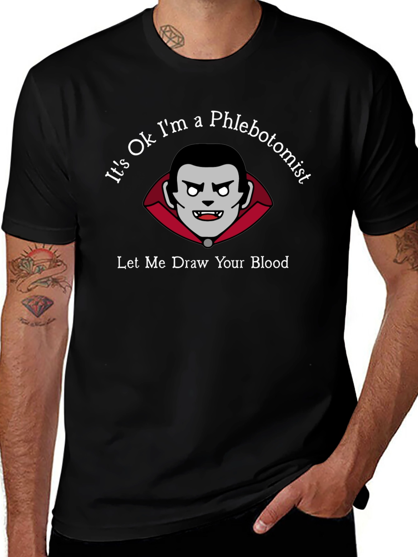Phlebotomist Vampire Graphic Tee