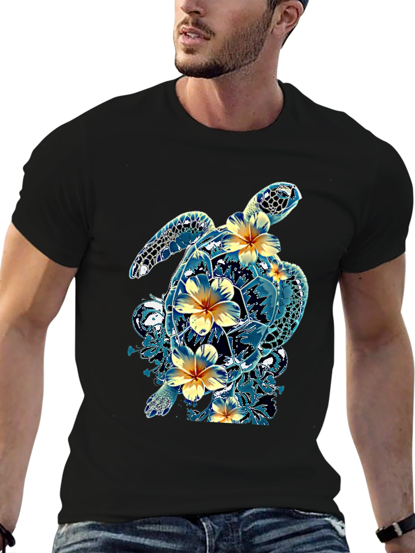 Turtle Hibiscus T-Shirt - Tropical Style