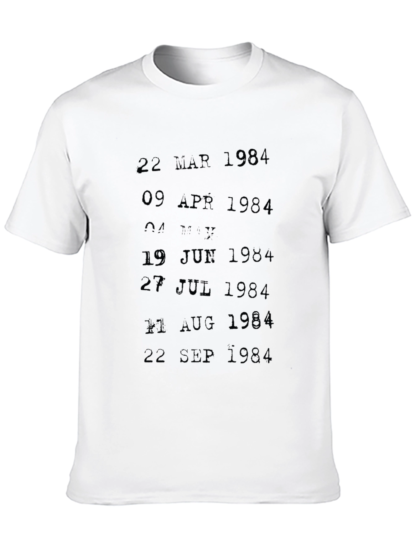 1984 Orwellian T-Shirt: Birthdates