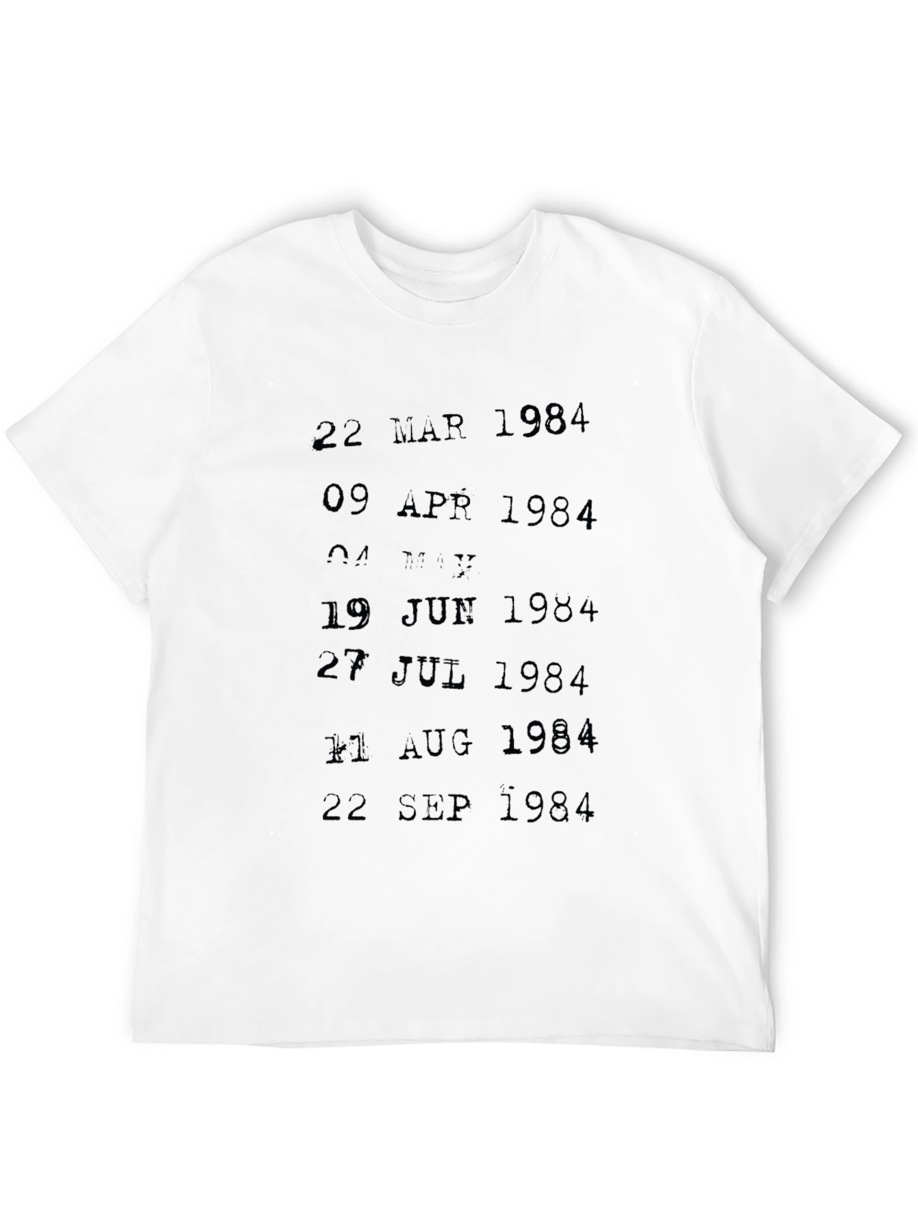1984 Orwellian T-Shirt: Birthdates