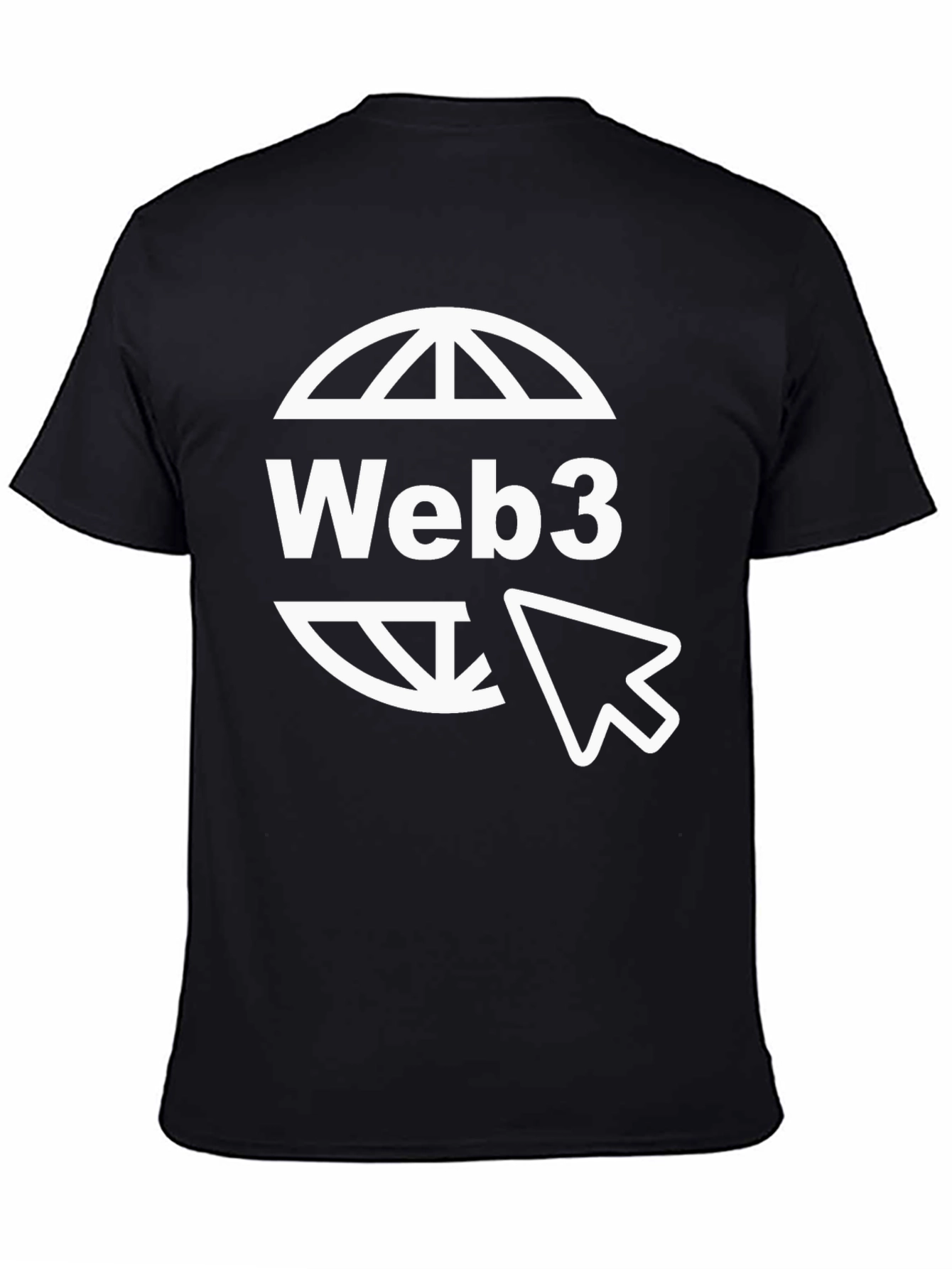 Web3 Globe & Cursor Black T-Shirt