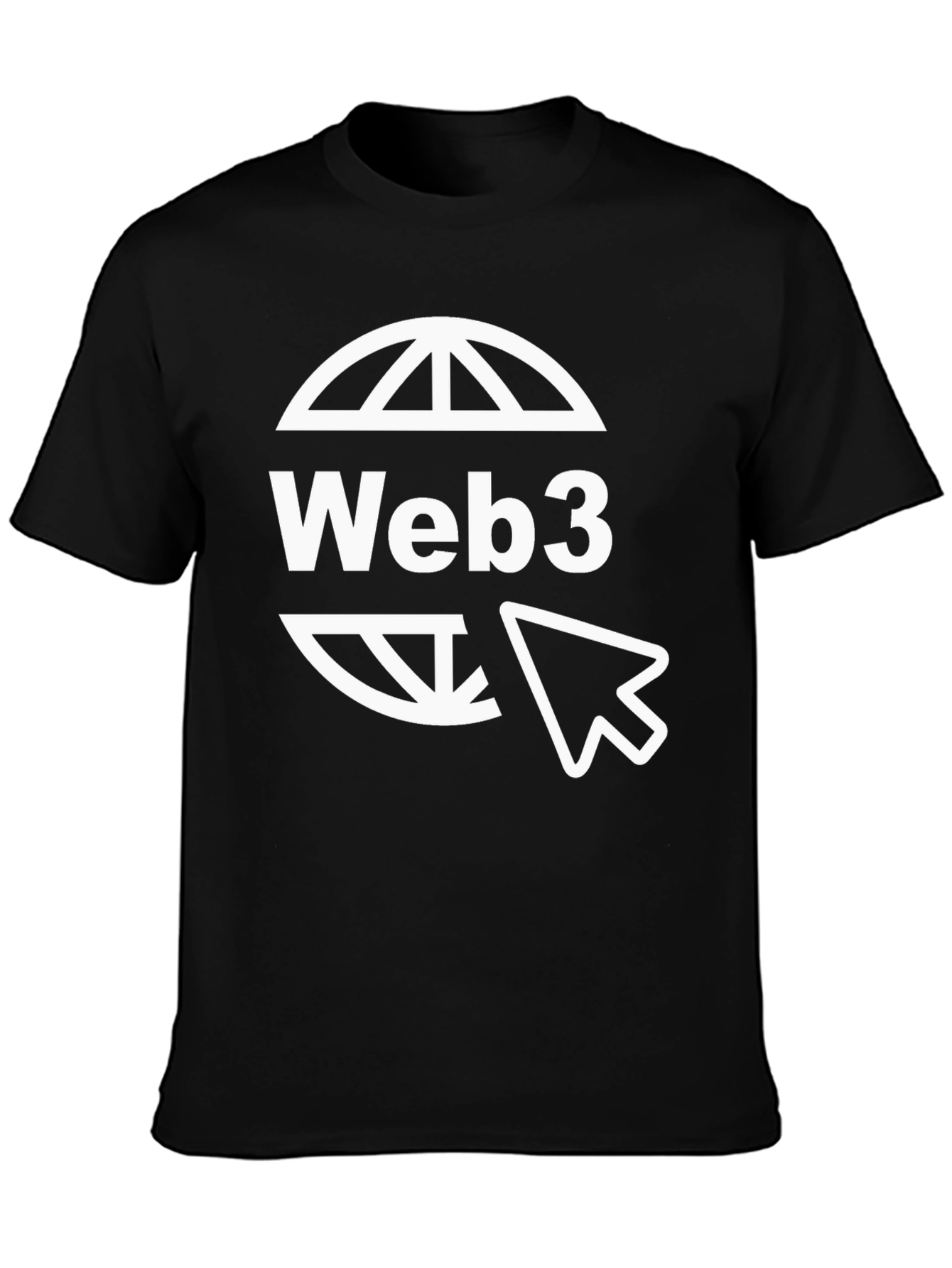Web3 Globe & Cursor Black T-Shirt