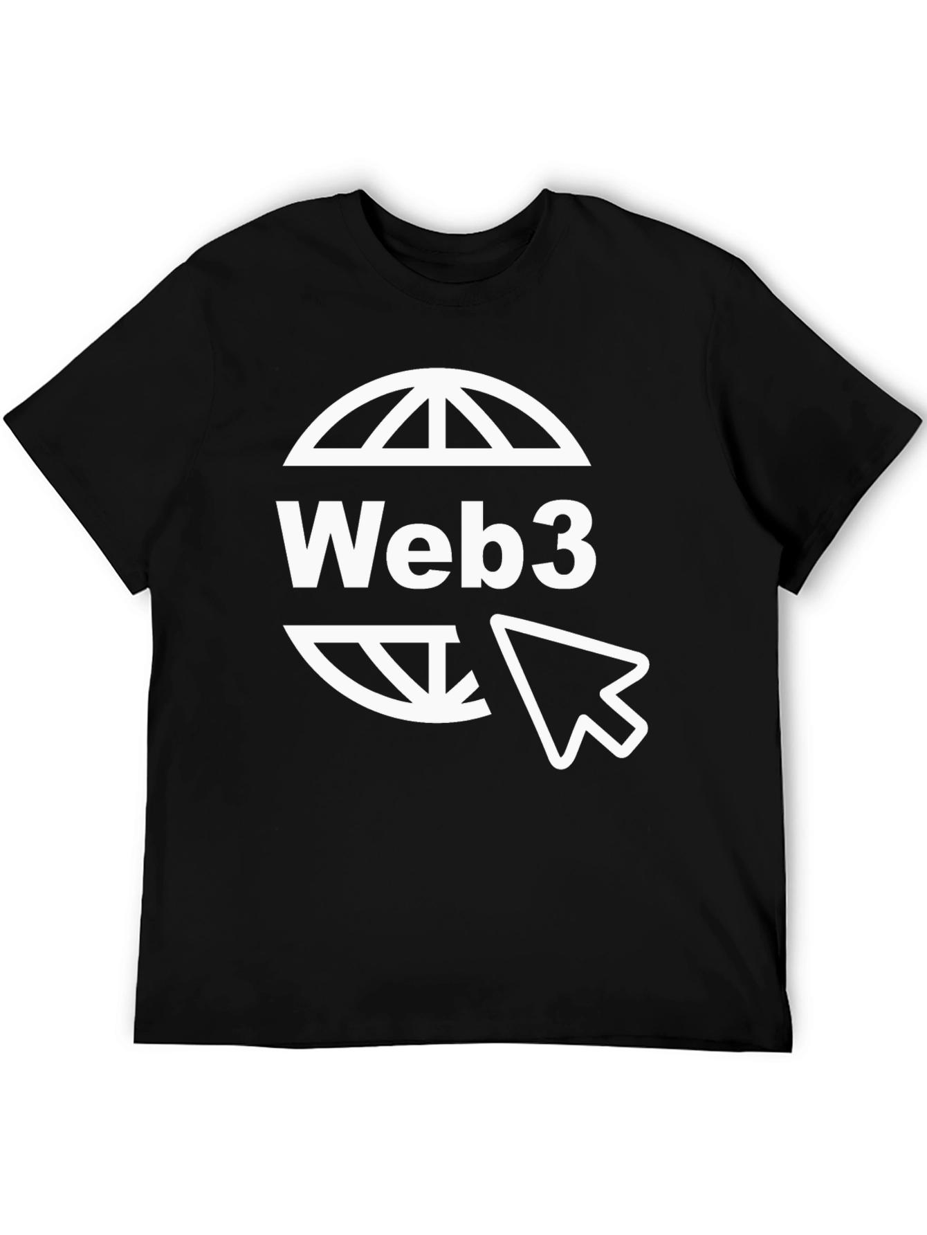 Web3 Globe & Cursor Black T-Shirt