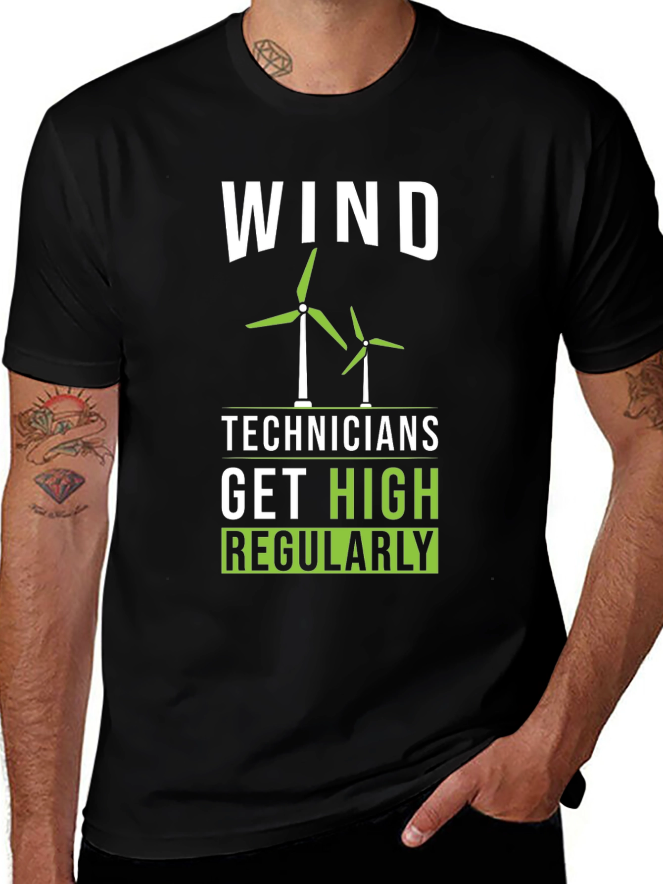 Wind Technician T-Shirt: Get High Regularly