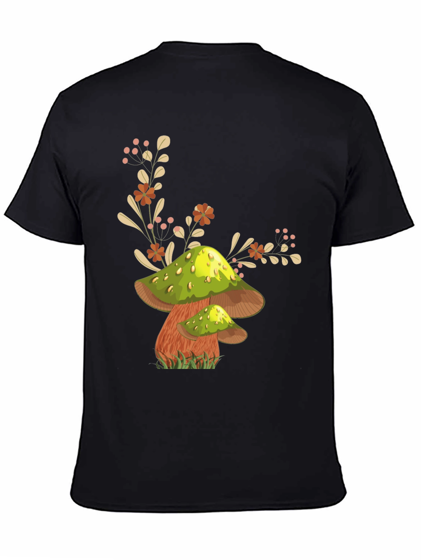 Mushroom Graphic Tee - Funky Botanical Design