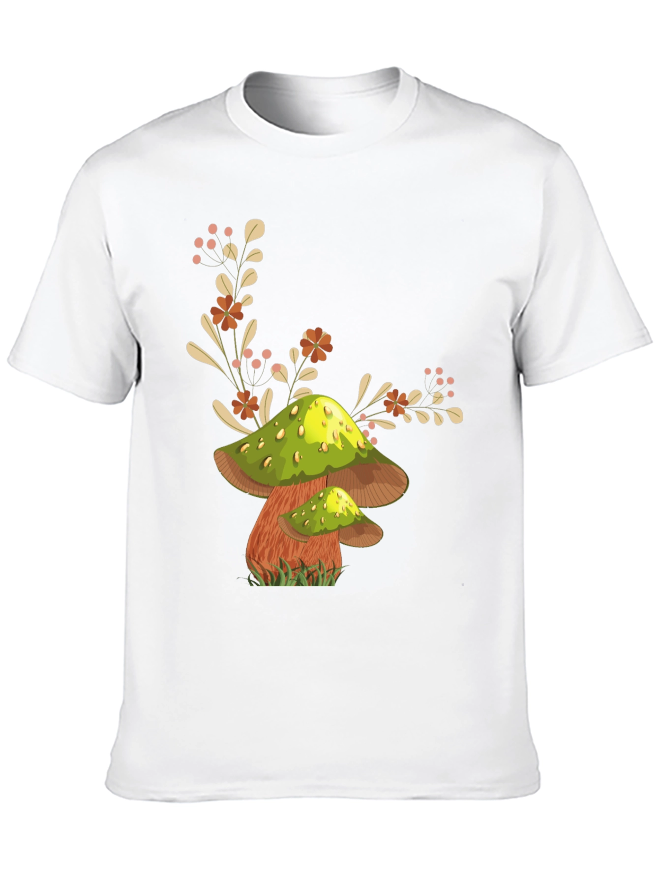 Mushroom Graphic Tee - Funky Botanical Design
