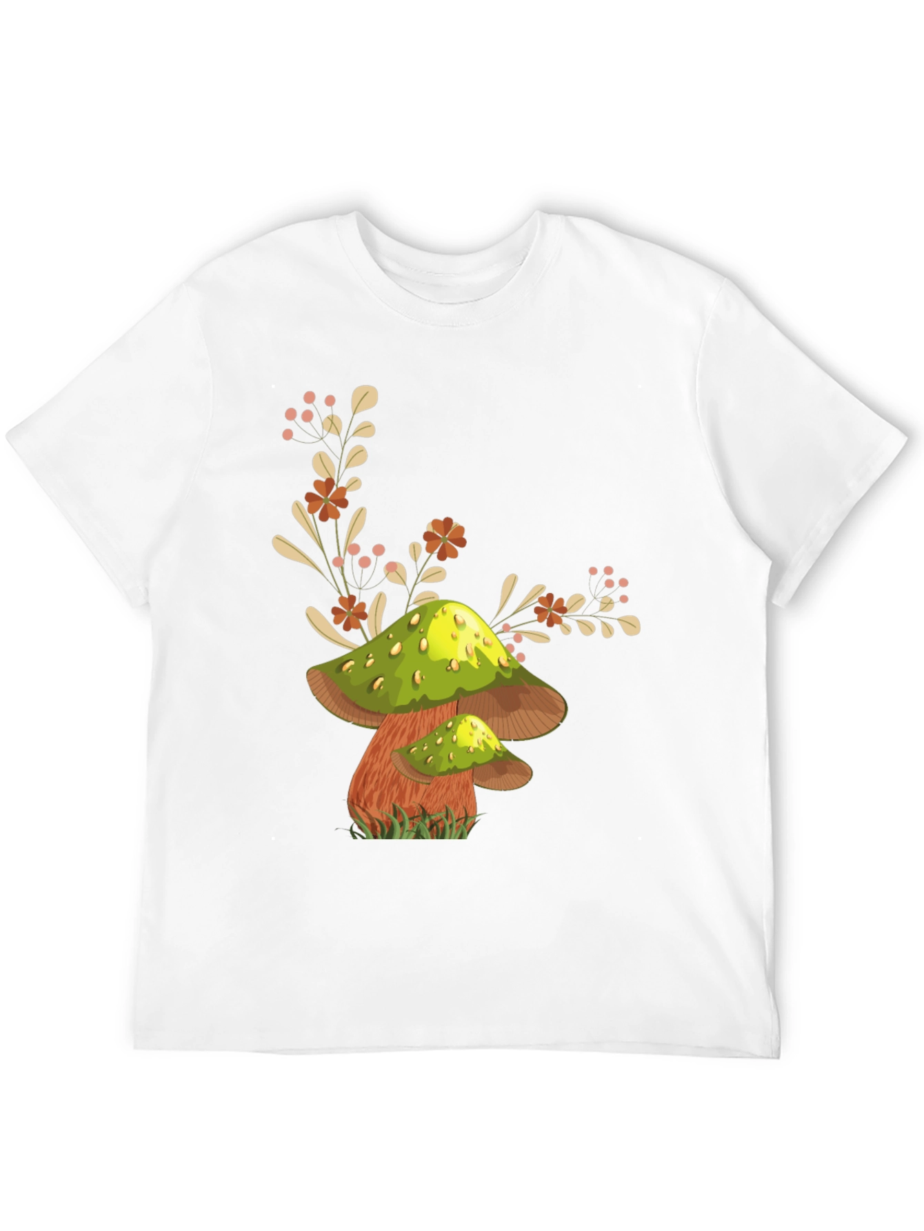 Mushroom Graphic Tee - Funky Botanical Design