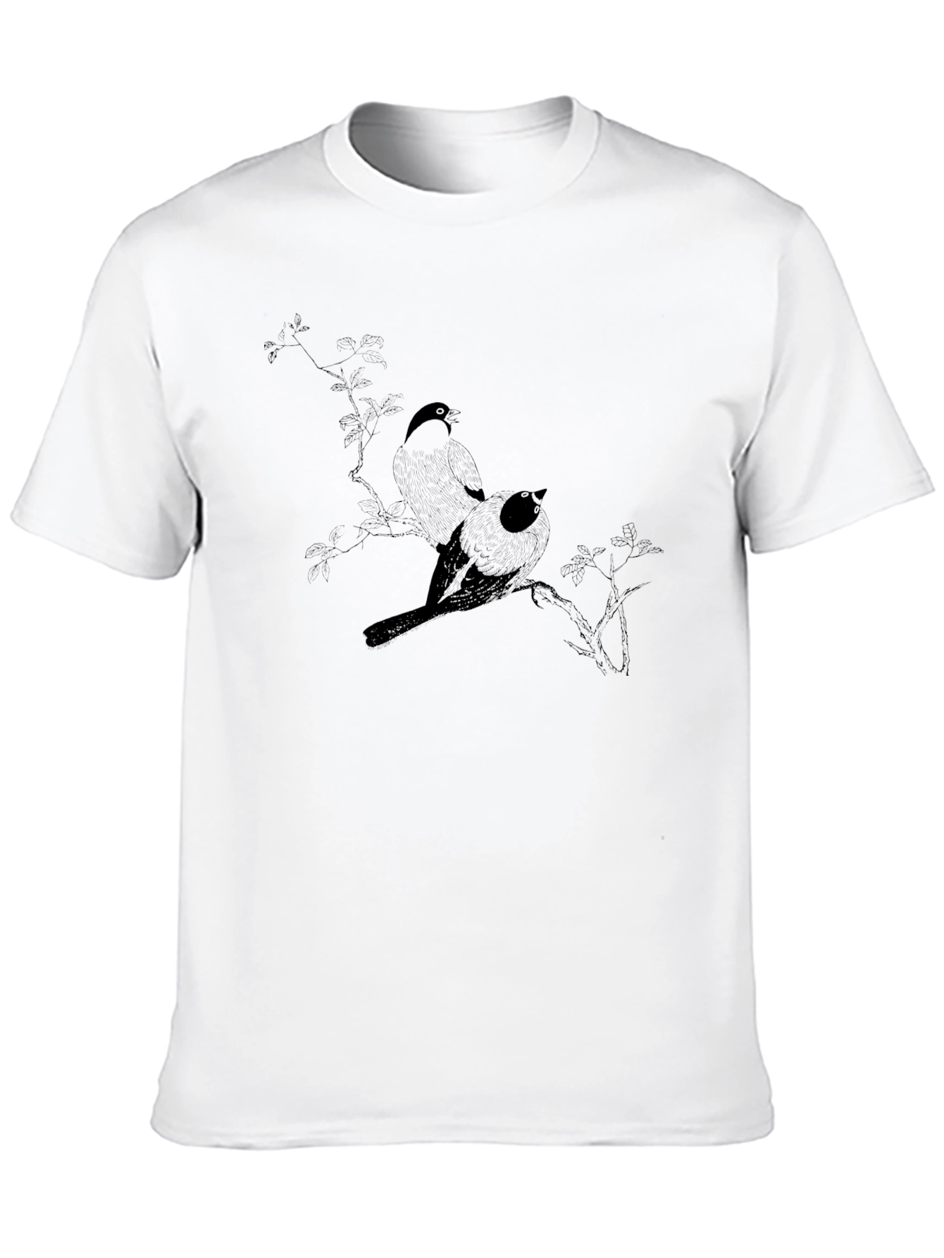 Bird Branch Black T-Shirt - Stylish Comfort