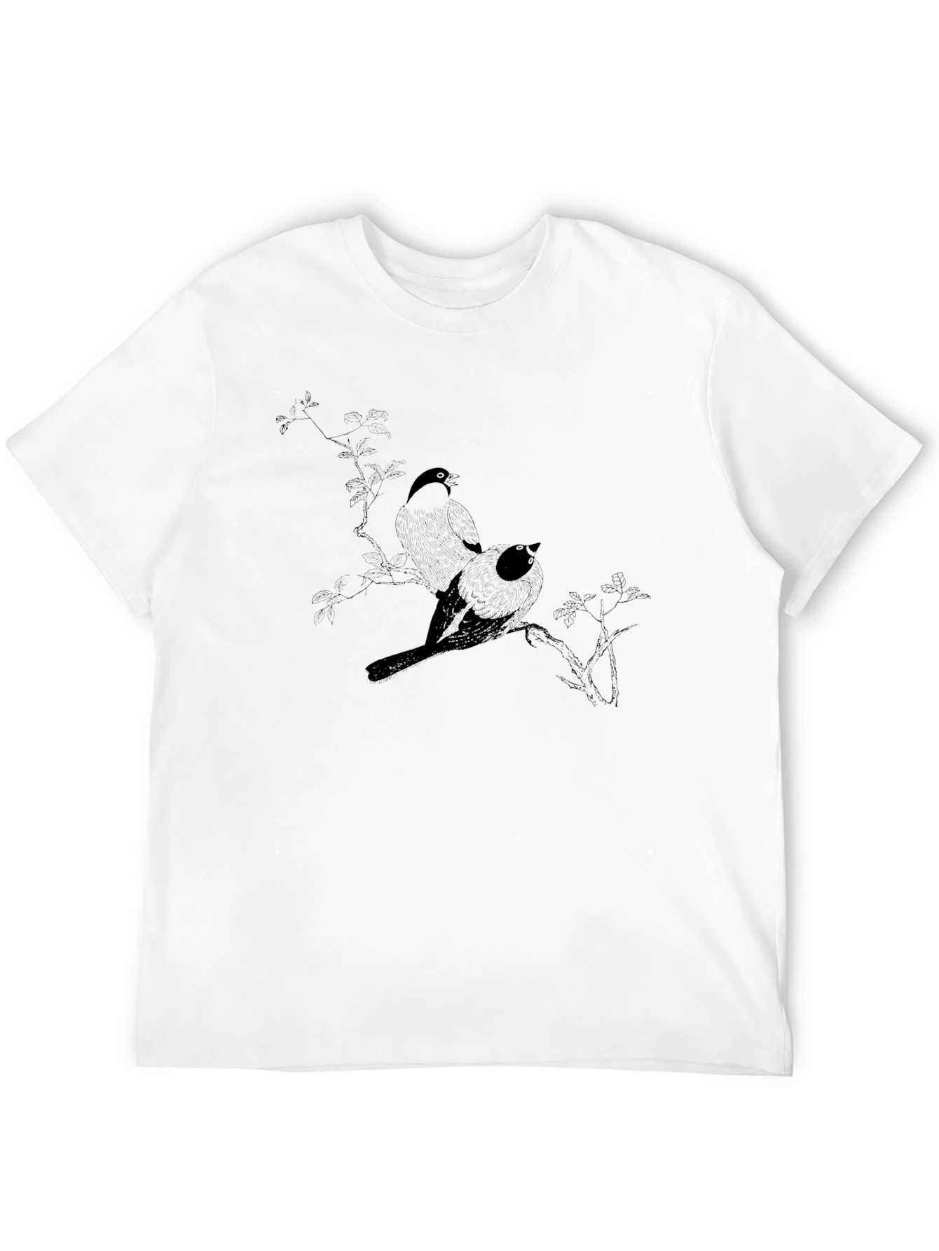 Bird Branch Black T-Shirt - Stylish Comfort