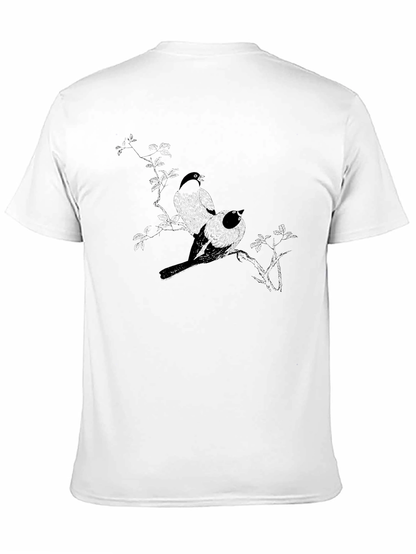 Bird Branch Black T-Shirt - Stylish Comfort