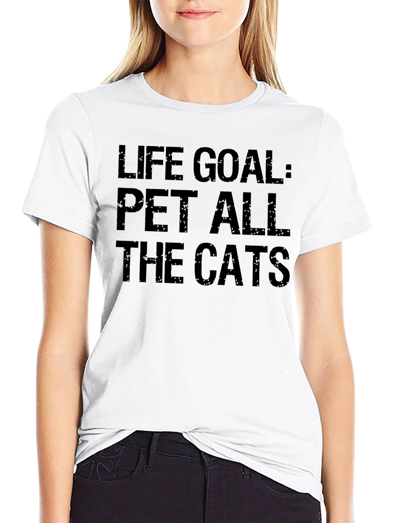 Life Goal: Pet All The Cats Graphic T-Shirt