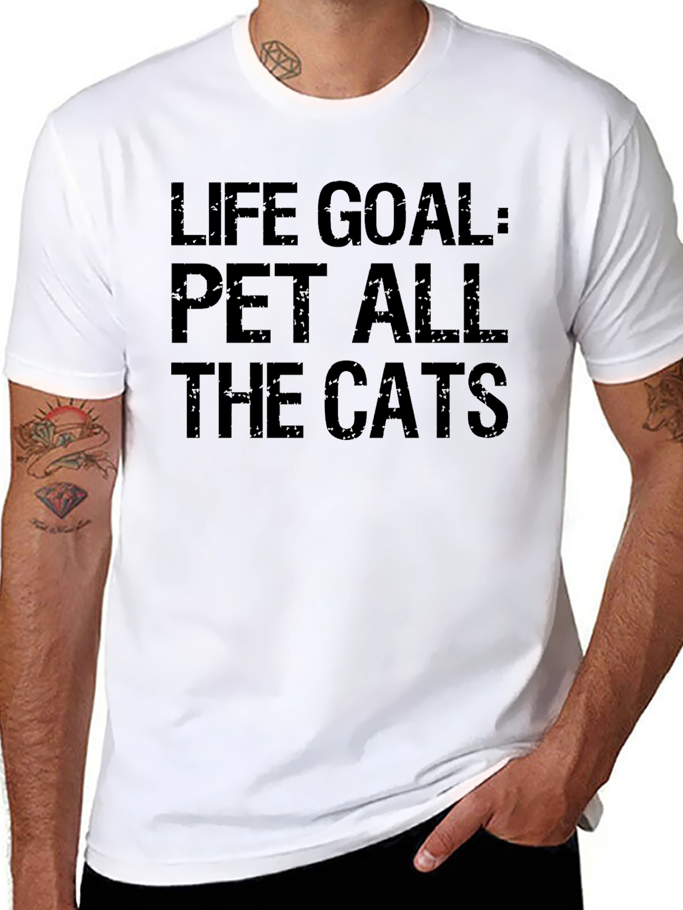 Life Goal: Pet All The Cats Graphic T-Shirt