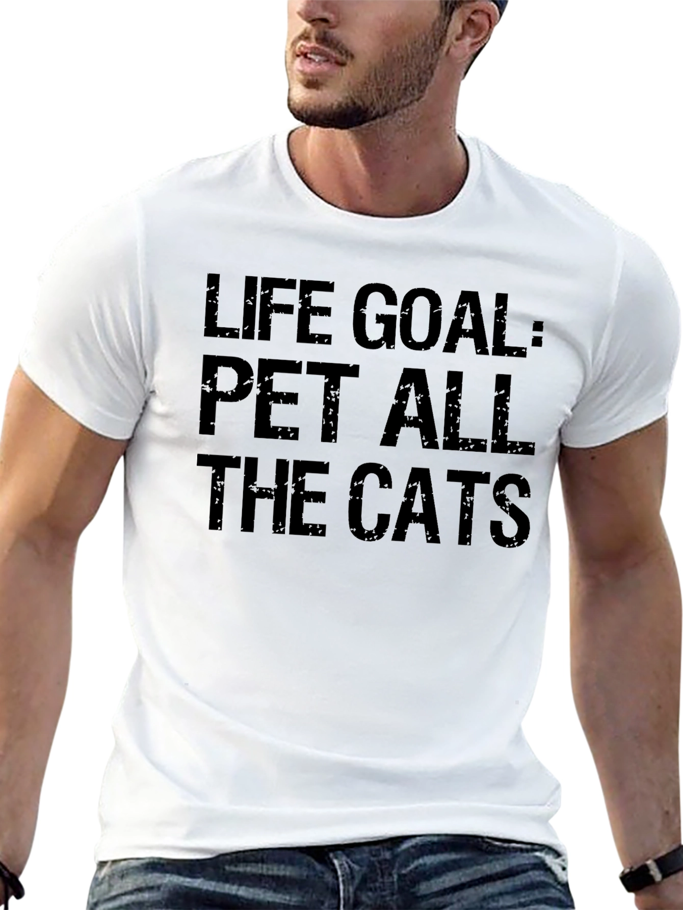 Life Goal: Pet All The Cats Graphic T-Shirt