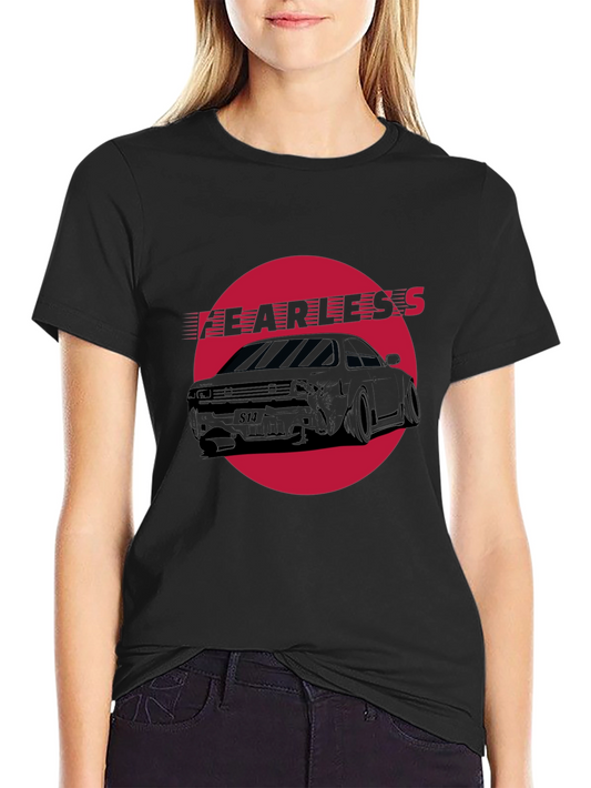 Fearless Car Graphic Tee - Black Cotton Comfort Fit