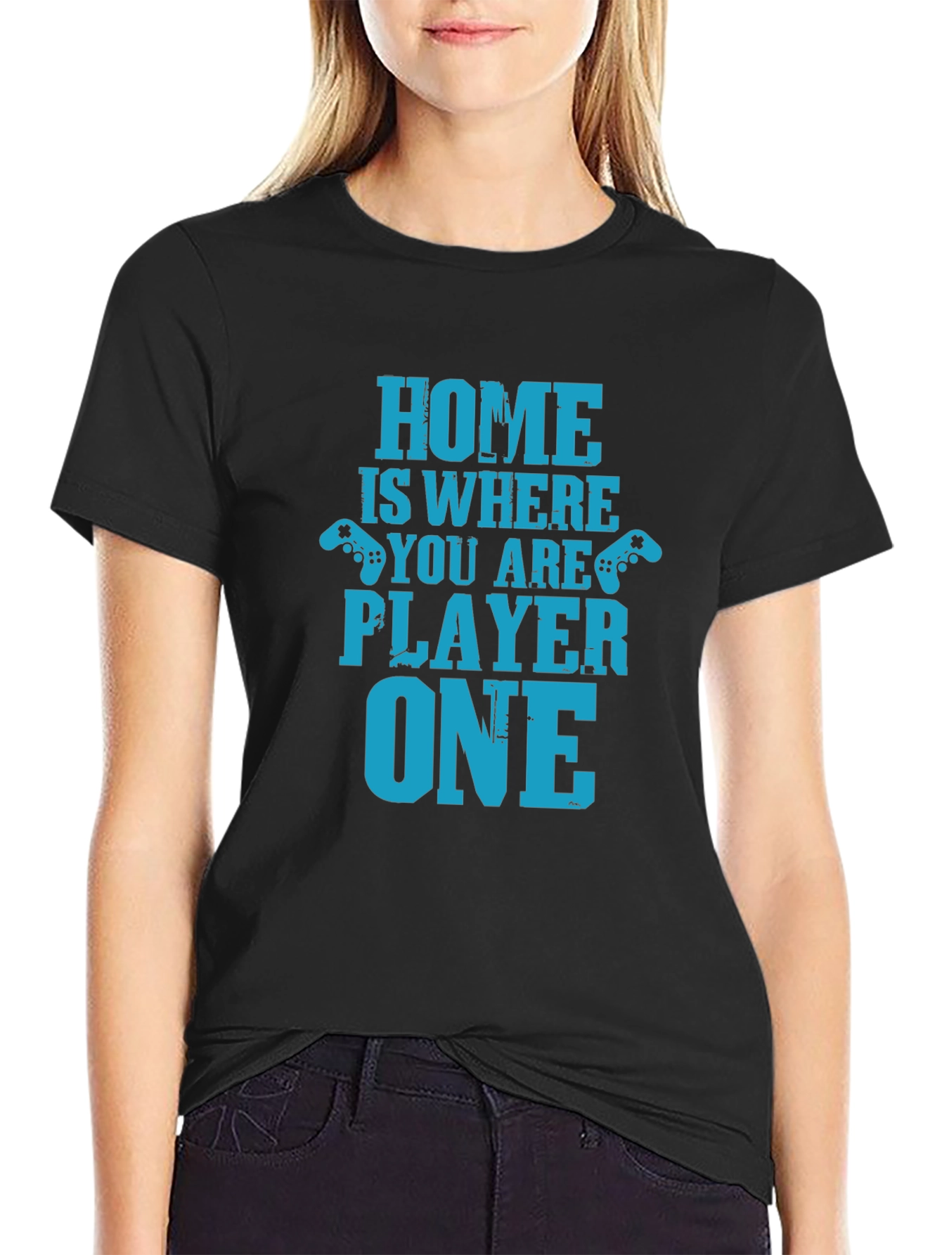 Home Is Where You Are Player One Black T-Shirt