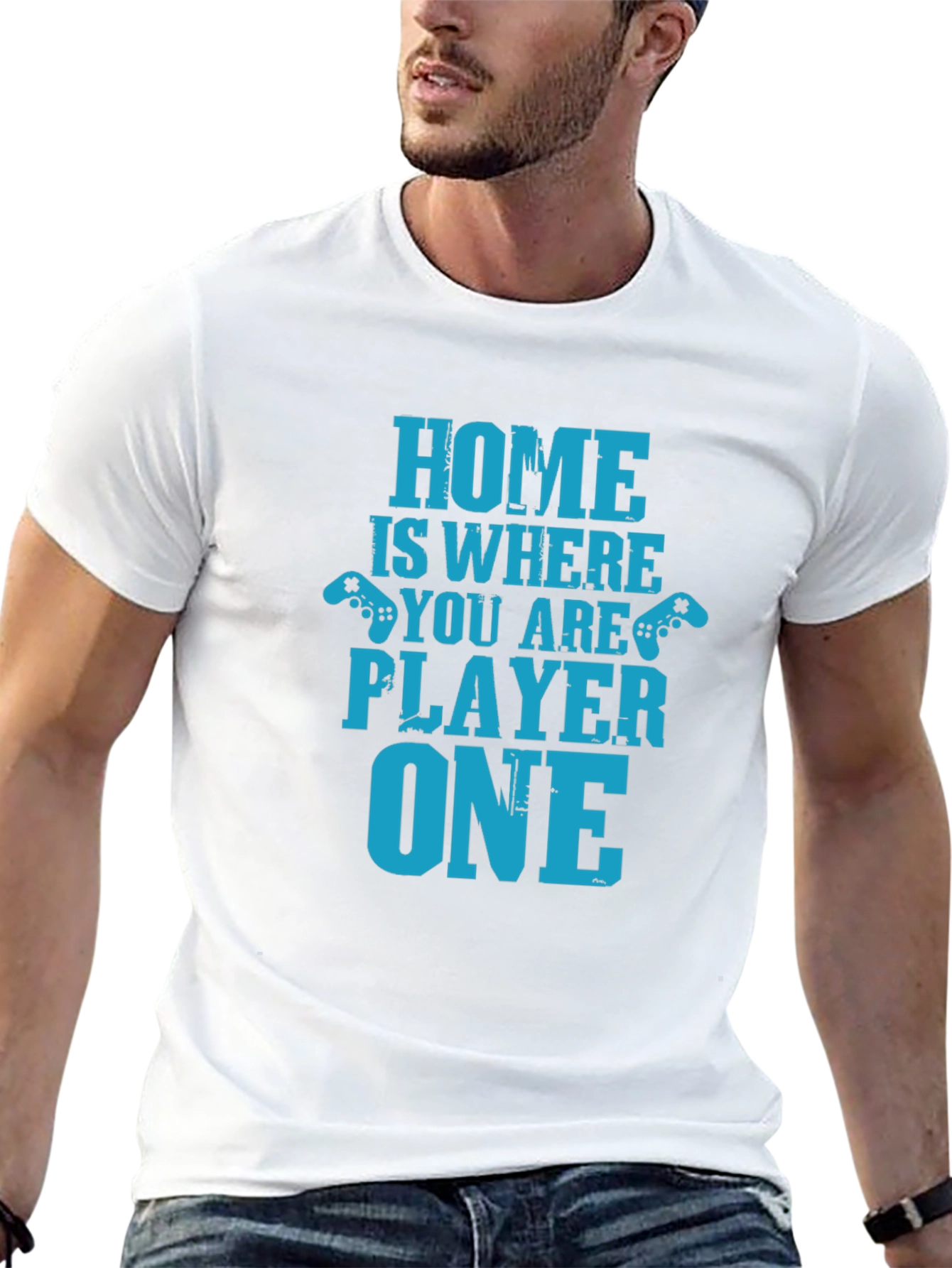 Home Is Where You Are Player One Black T-Shirt