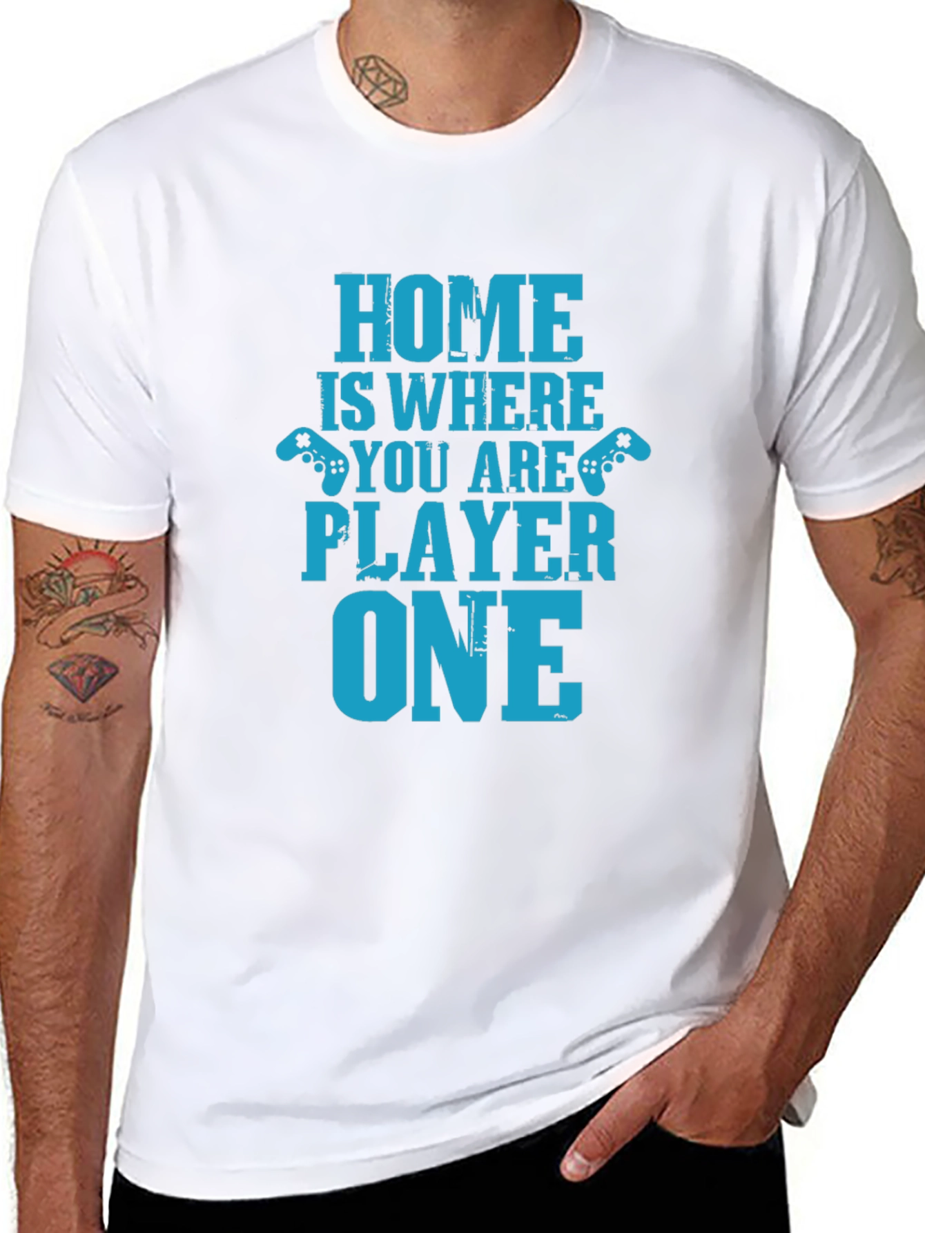 Home Is Where You Are Player One Black T-Shirt