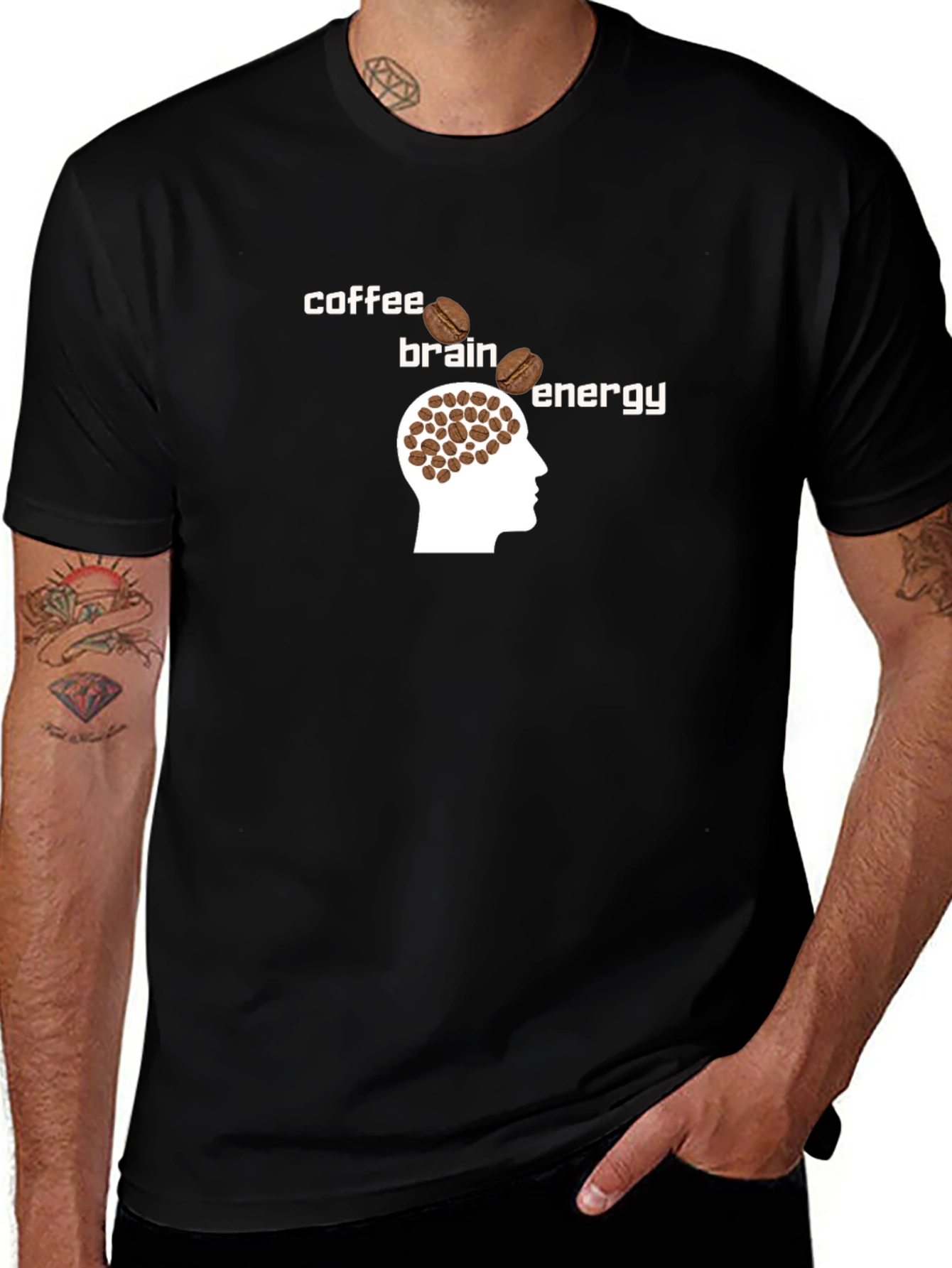 Coffee Brain Energy T-Shirt - Boost Your Day!