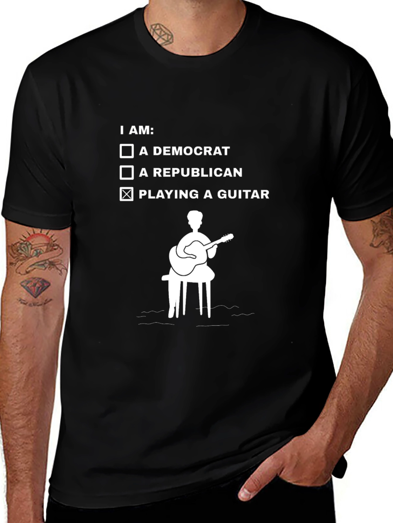Guitar Player T-Shirt - Musician Novelty Tee