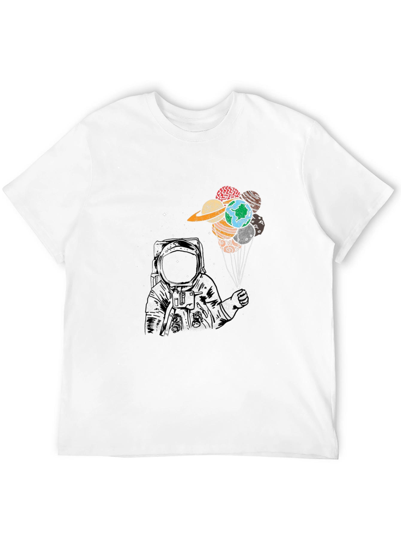 Astronaut Planet Balloon Graphic Tee