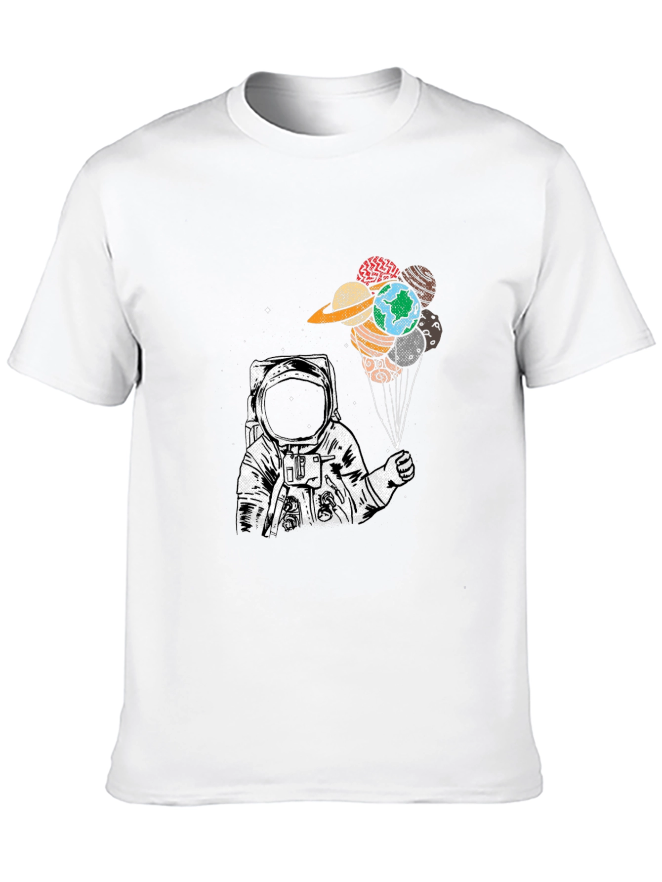 Astronaut Planet Balloon Graphic Tee