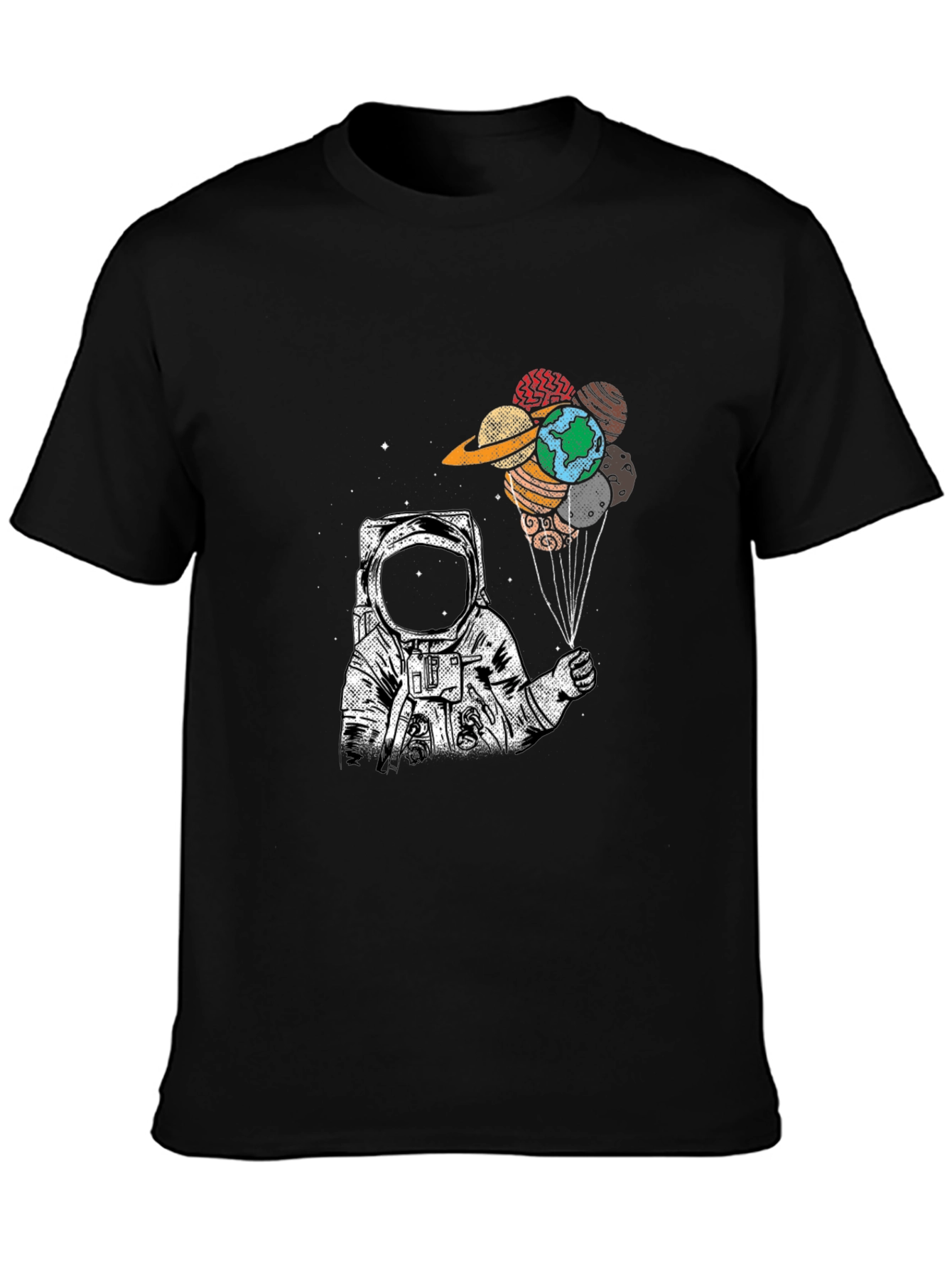 Astronaut Planet Balloon Graphic Tee