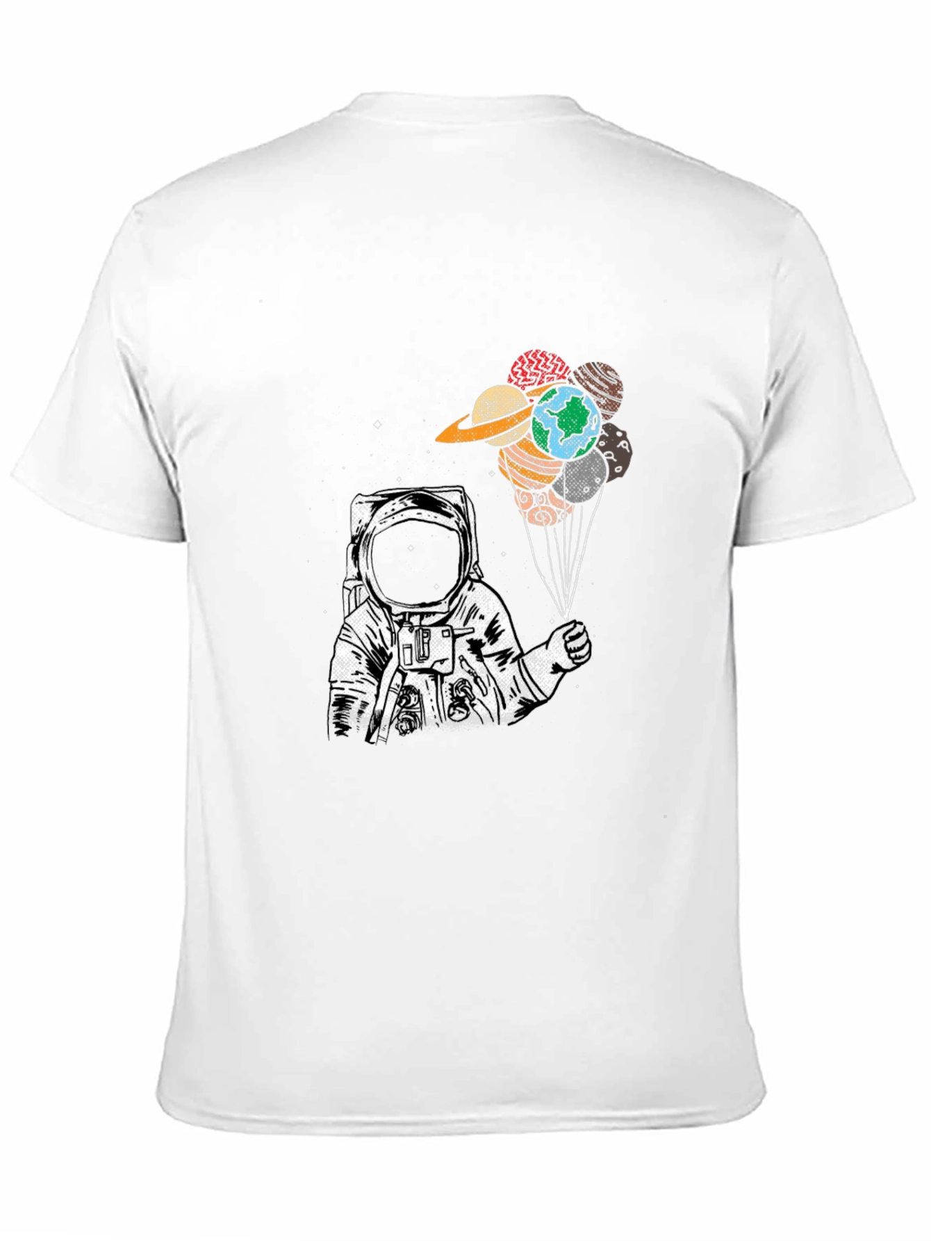 Astronaut Planet Balloon Graphic Tee