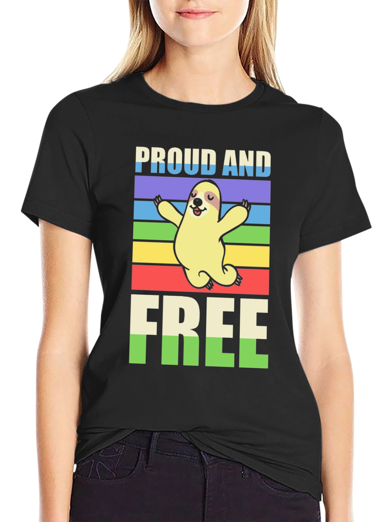 Proud & Free Sloth Graphic Tee