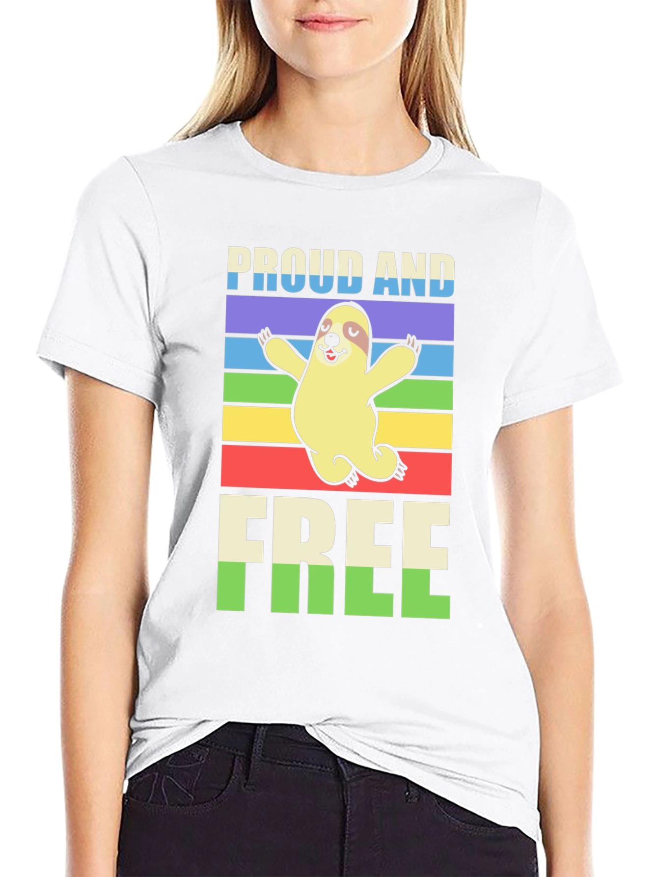Proud & Free Sloth Graphic Tee