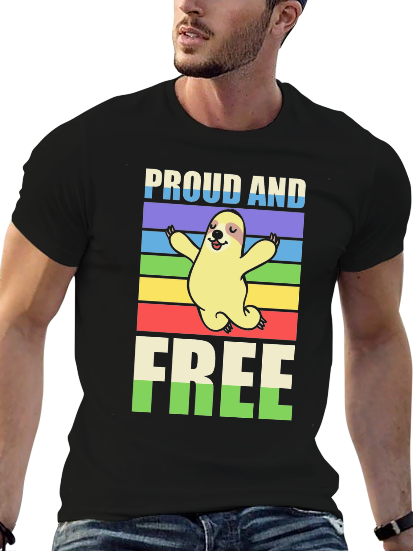Proud & Free Sloth Graphic Tee