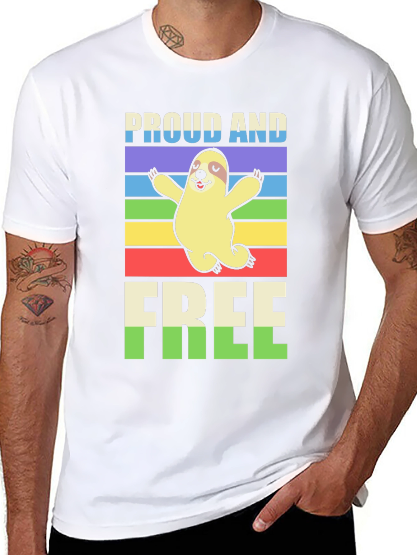 Proud & Free Sloth Graphic Tee