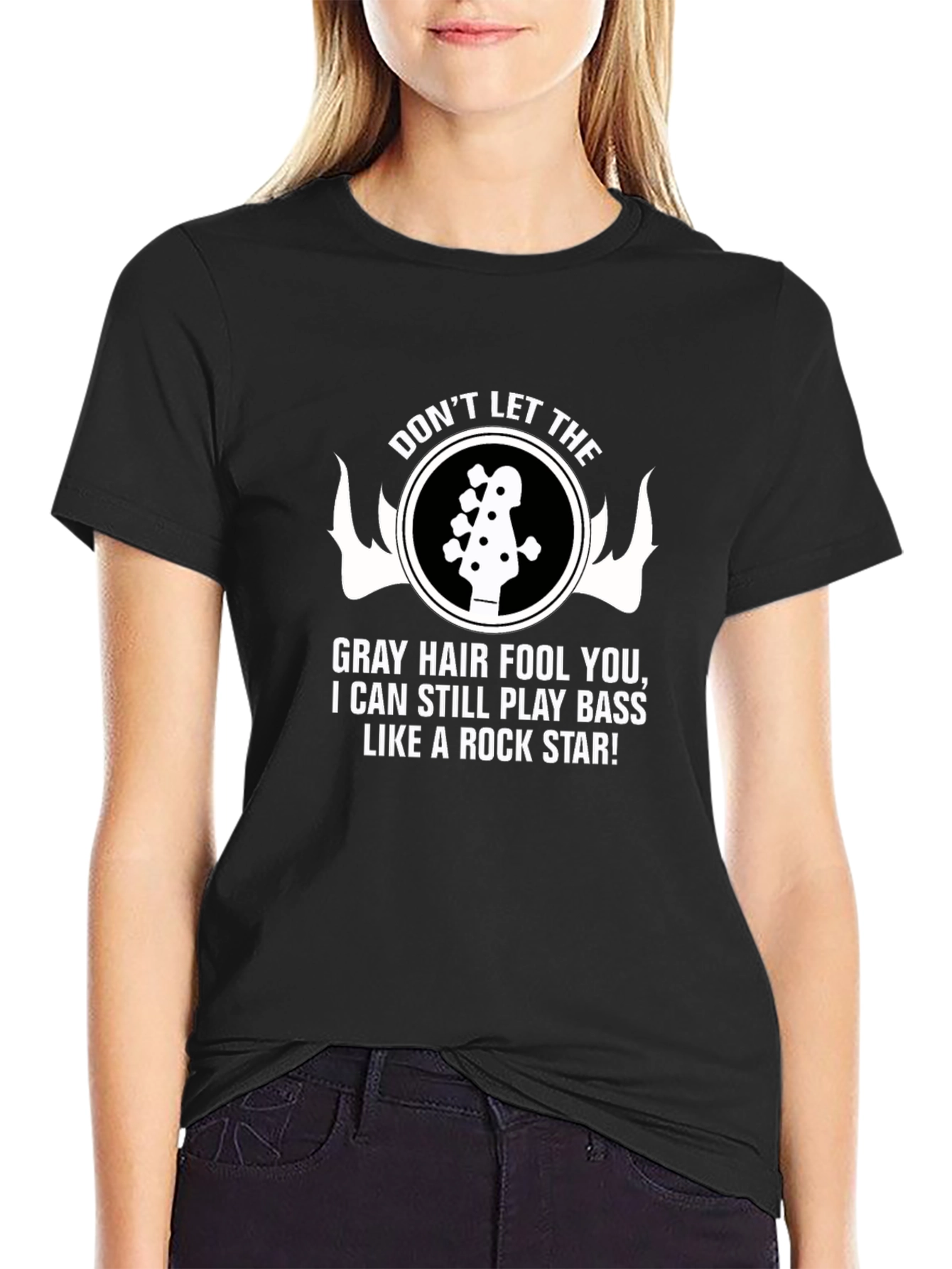 Rock Star Bass Player Graphic T-Shirt