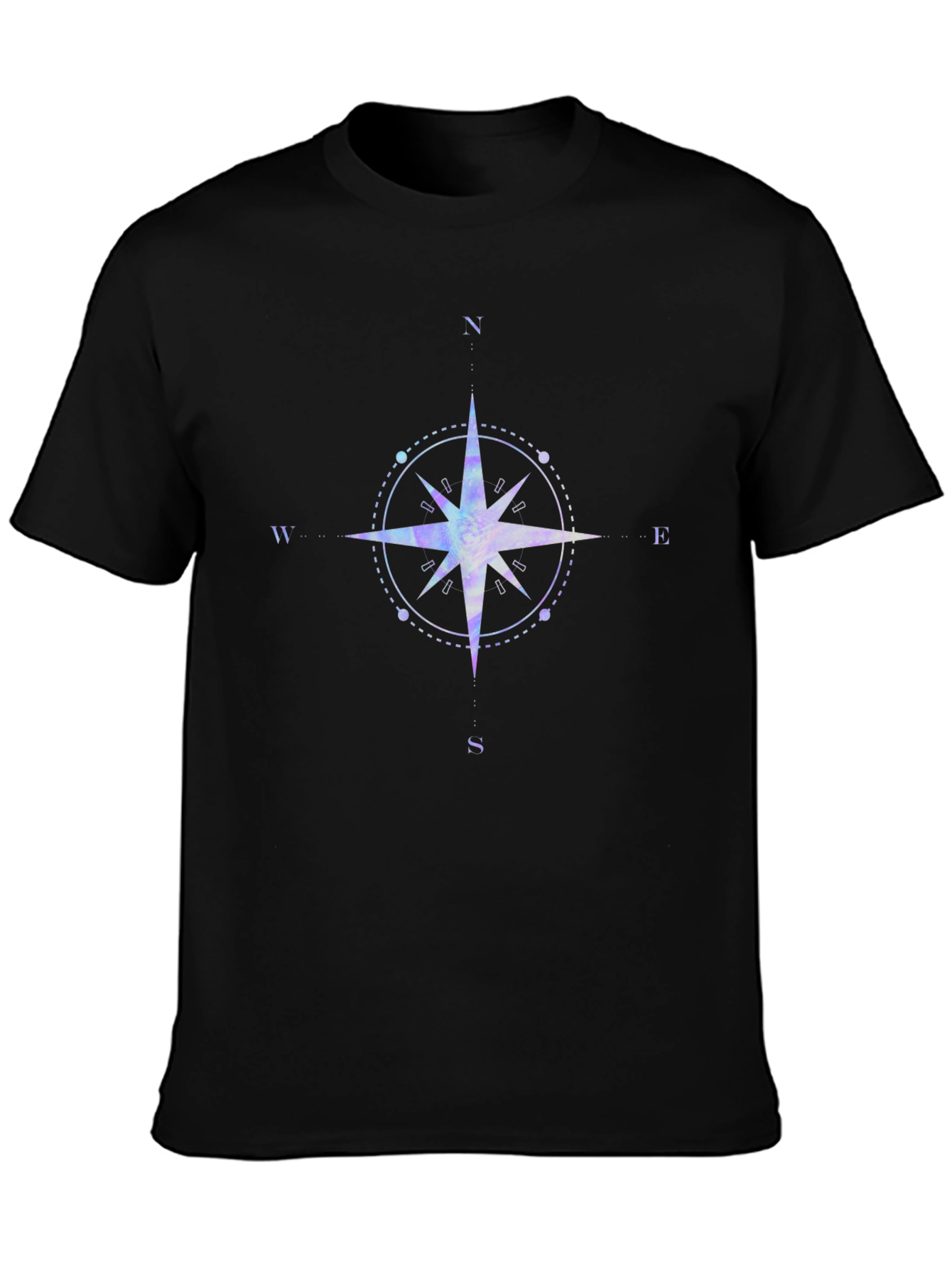 Compass Graphic Black T-Shirt for Men