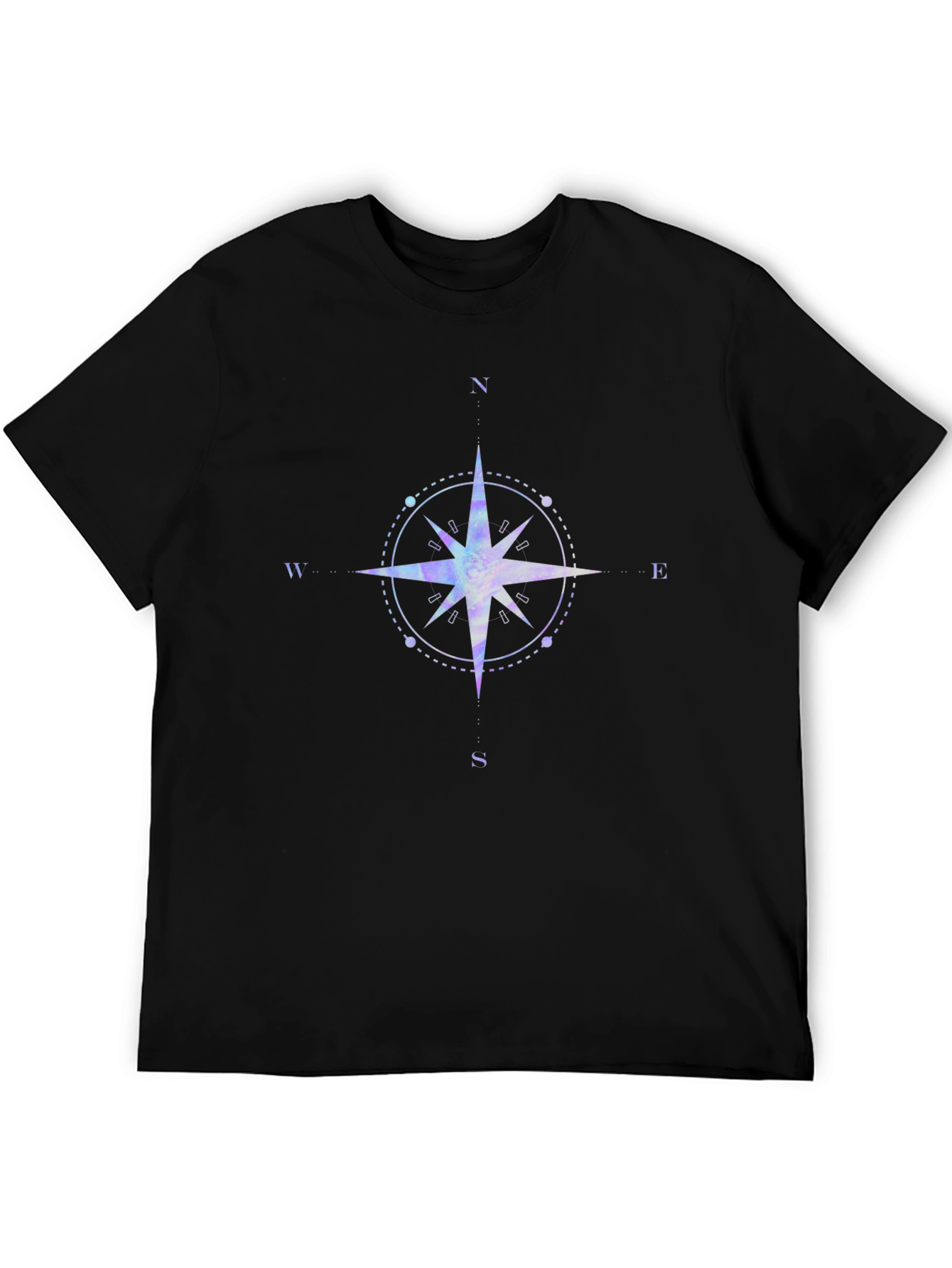 Compass Graphic Black T-Shirt for Men